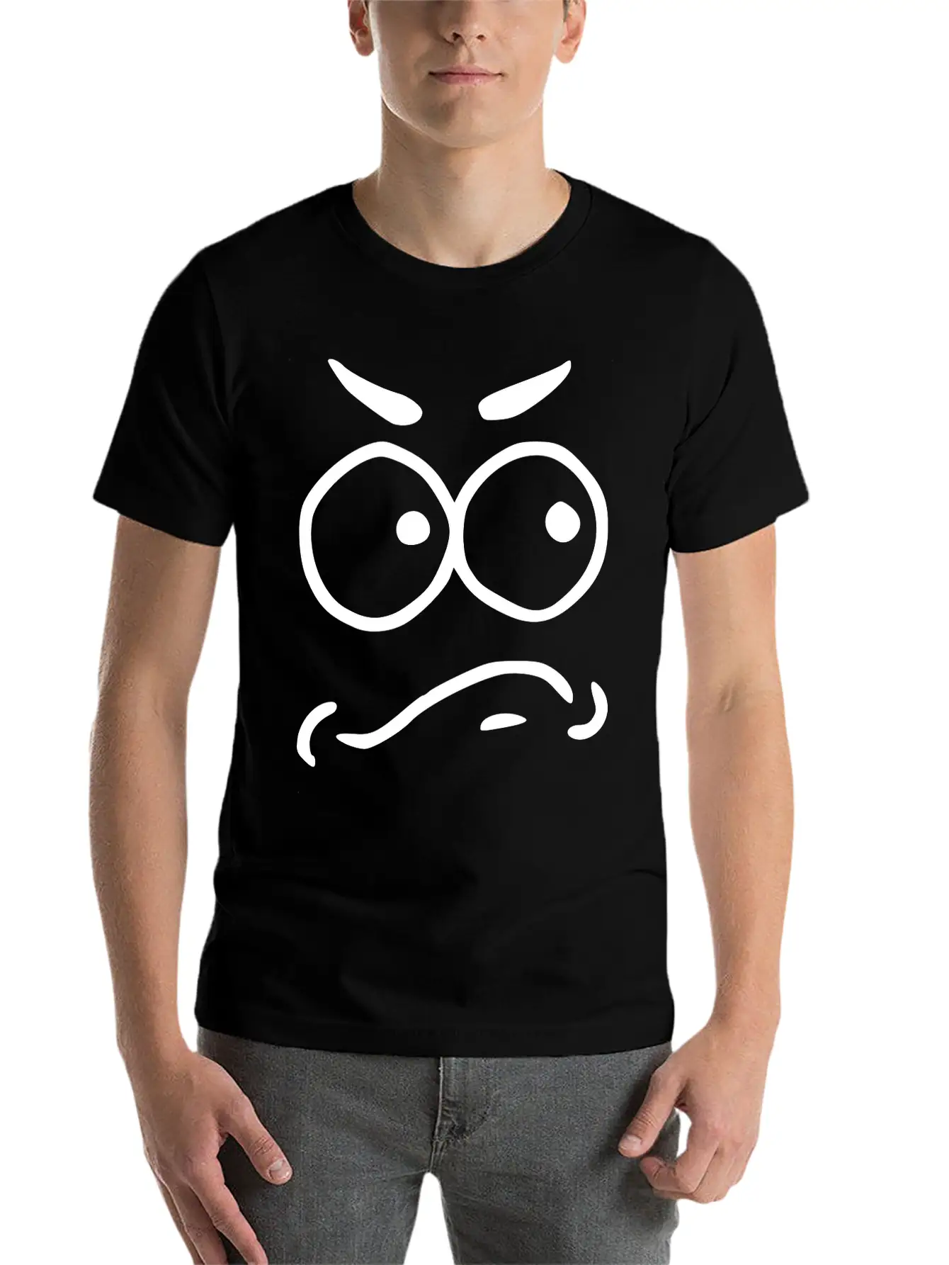 Emojis Sketch Unsecure Insecure Unisex Casual T-Shirt – Clean Design For Daily Comfort
