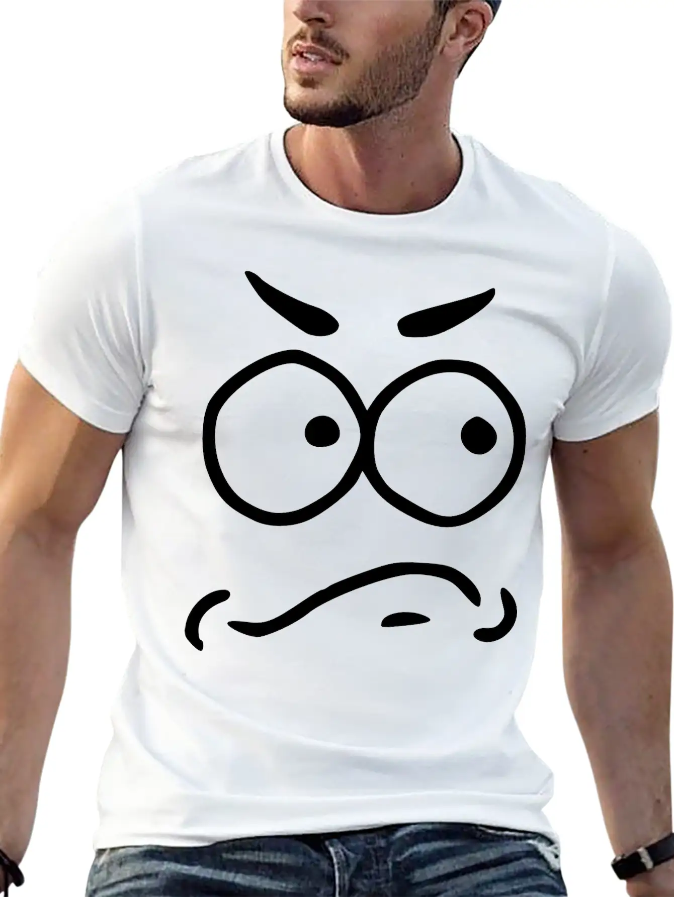 Emojis Sketch Unsecure Insecure Unisex Casual T-Shirt – Clean Design For Daily Comfort