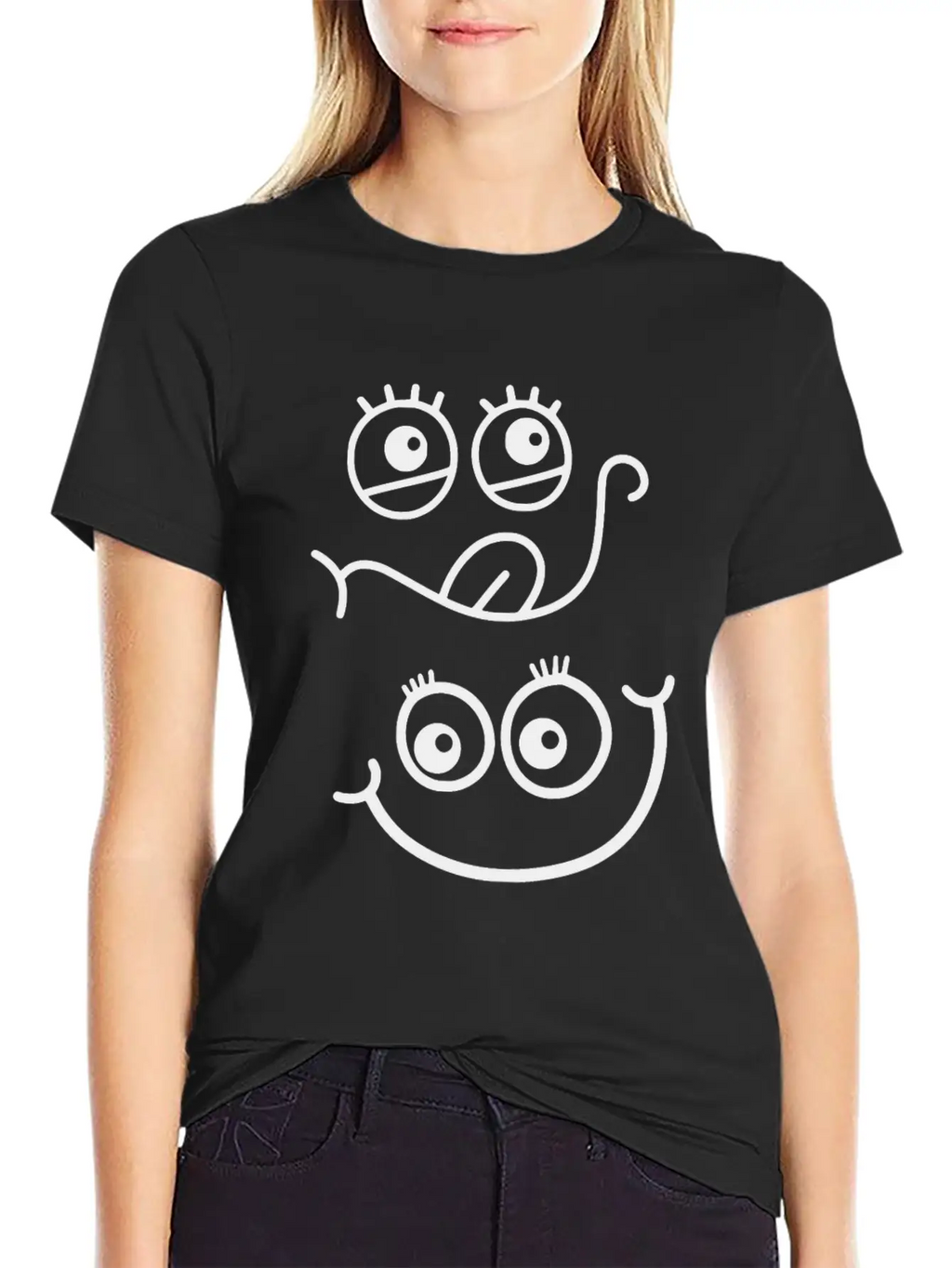 Emoticon Feeling Faces Comic Funny Unisex Casual T-Shirt – Clean Design For Daily Comfort