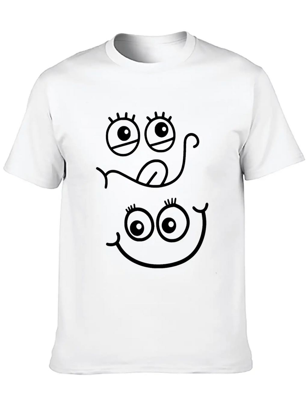 Emoticon Feeling Faces Comic Funny Unisex Casual T-Shirt – Clean Design For Daily Comfort