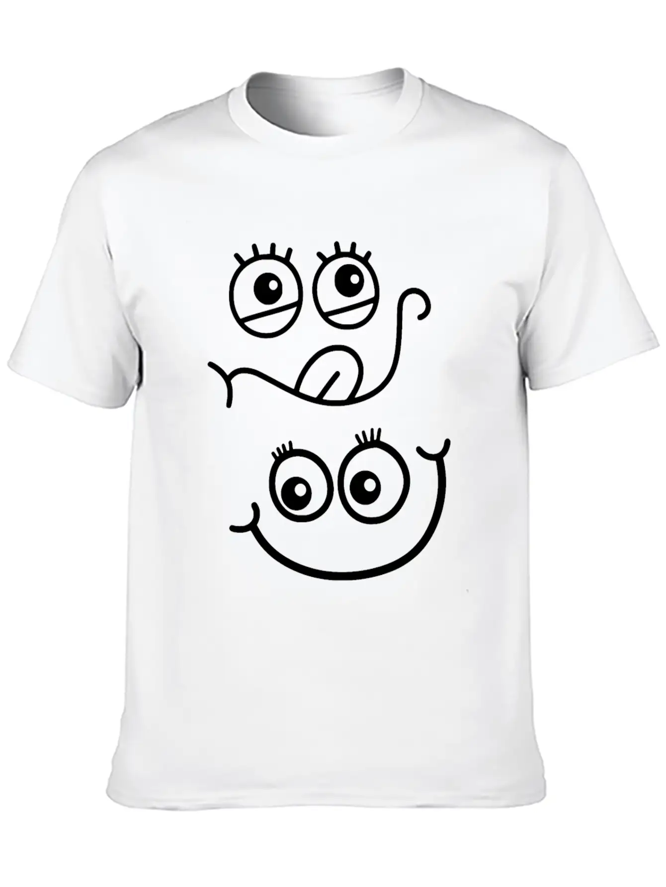 Emoticon Feeling Faces Comic Funny Unisex Casual T-Shirt – Clean Design For Daily Comfort