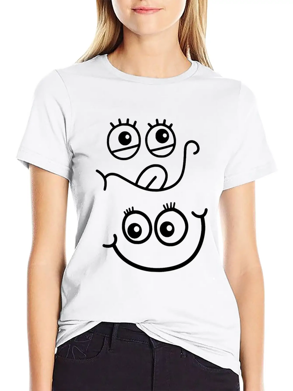 Emoticon Feeling Faces Comic Funny Unisex Casual T-Shirt – Clean Design For Daily Comfort