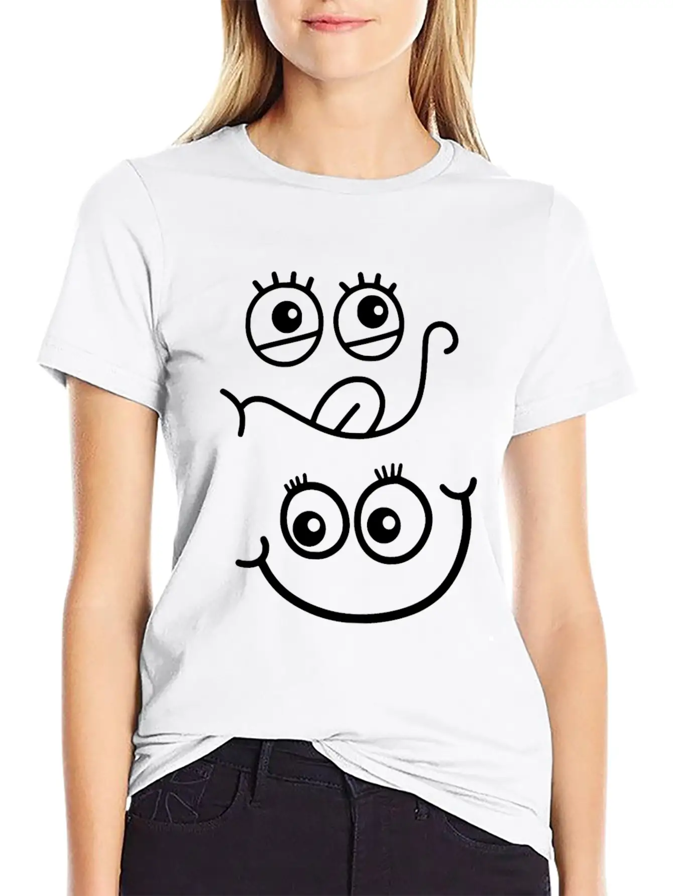 Emoticon Feeling Faces Comic Funny Unisex Casual T-Shirt – Clean Design For Daily Comfort