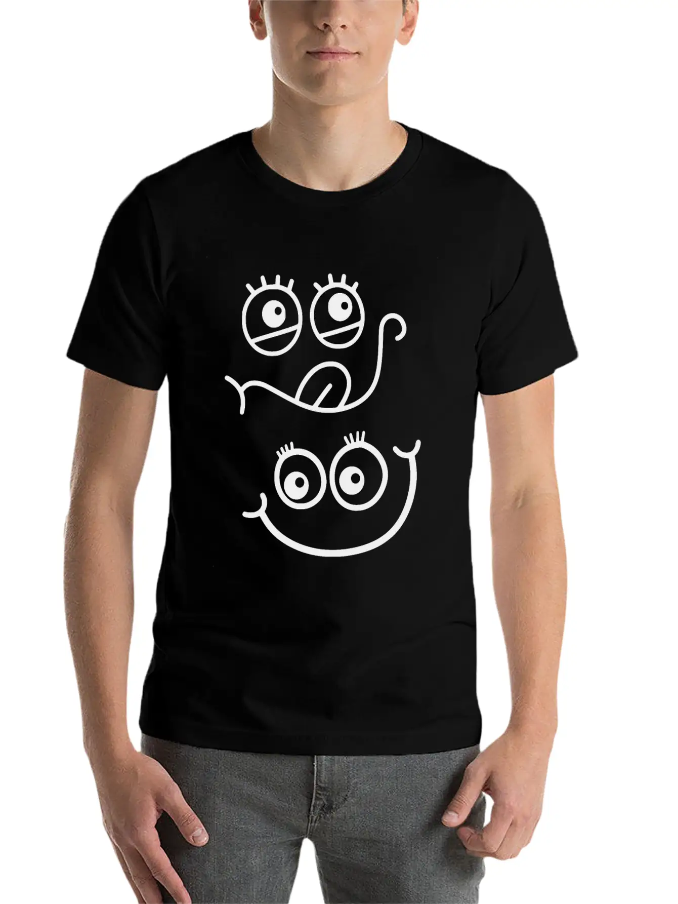 Emoticon Feeling Faces Comic Funny Unisex Casual T-Shirt – Clean Design For Daily Comfort