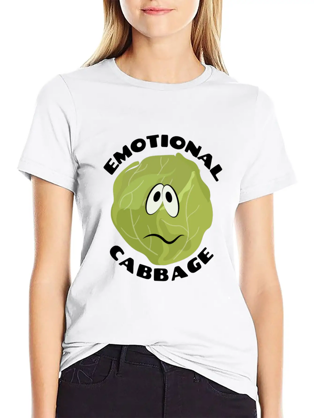Emotional Baggage | Cabbage Pun Unisex Casual T-Shirt – Clean Design For Daily Comfort