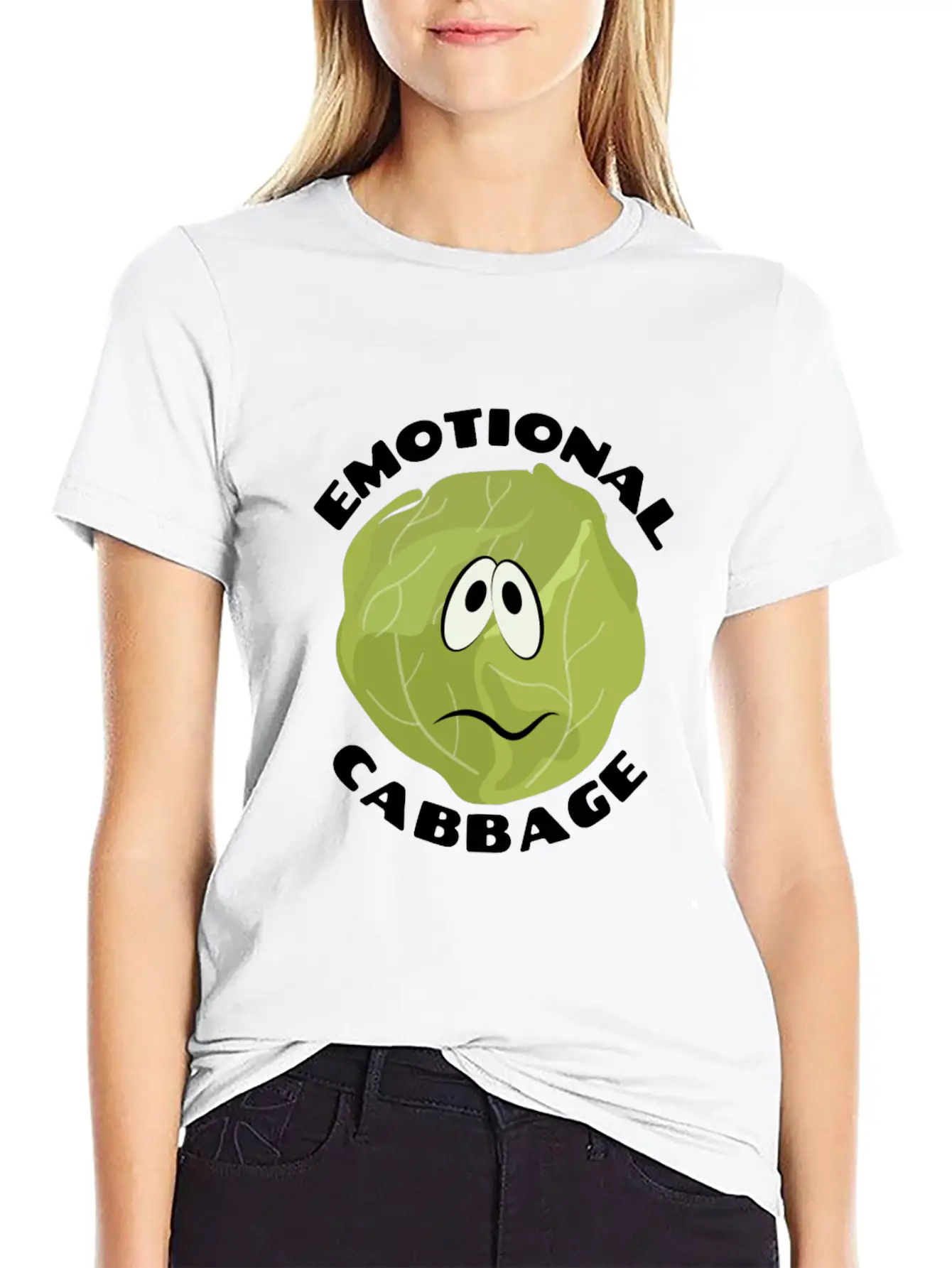 Emotional Baggage | Cabbage Pun Unisex Casual T-Shirt – Clean Design For Daily Comfort