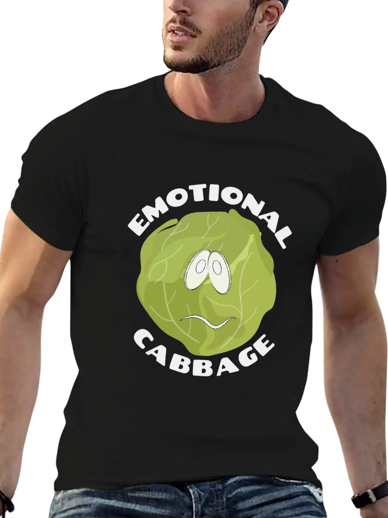 Emotional Baggage | Cabbage Pun Unisex Casual T-Shirt – Clean Design For Daily Comfort