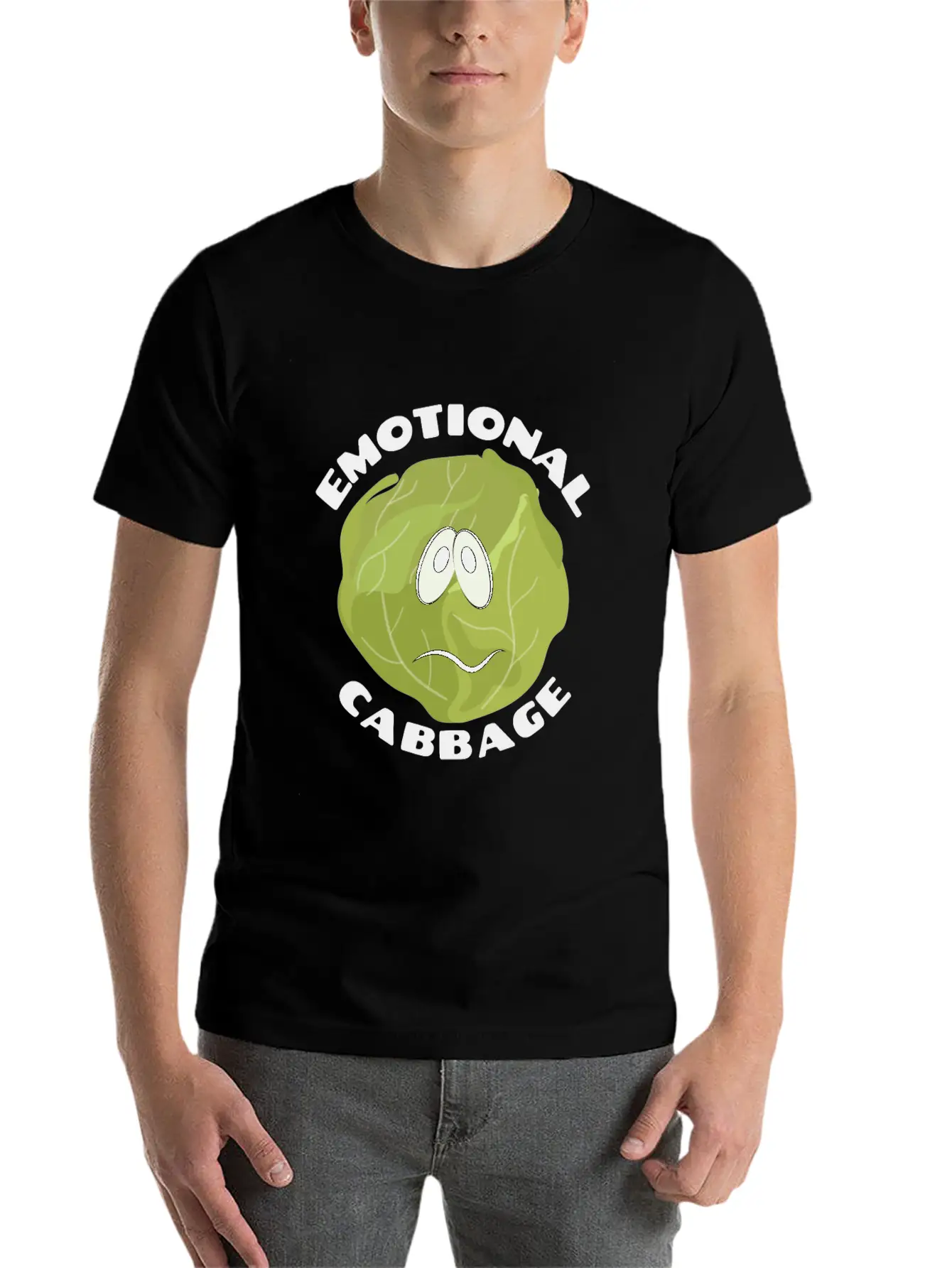 Emotional Baggage | Cabbage Pun Unisex Casual T-Shirt – Clean Design For Daily Comfort