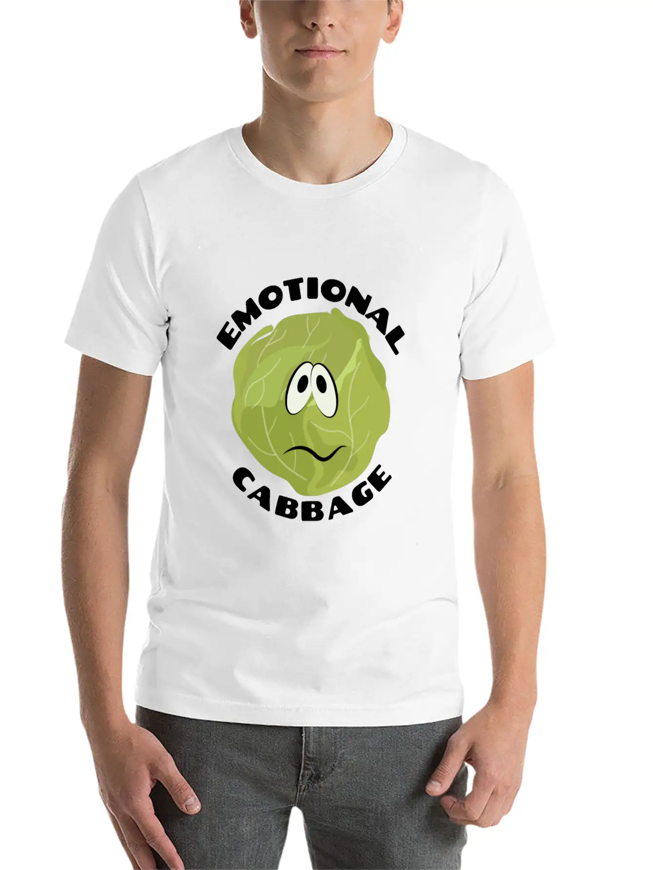 Emotional Baggage | Cabbage Pun Unisex Casual T-Shirt – Clean Design For Daily Comfort