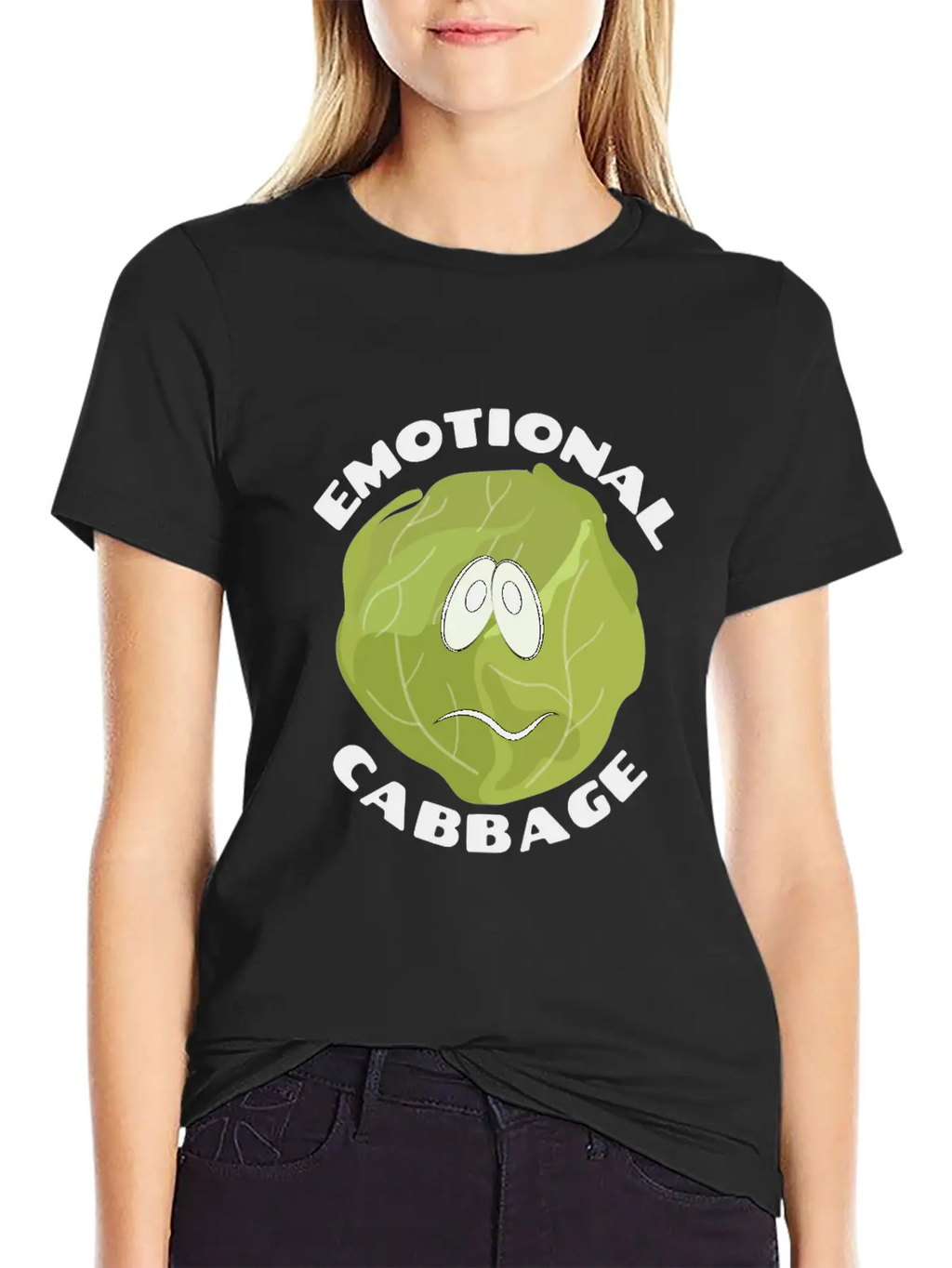Emotional Baggage | Cabbage Pun Unisex Casual T-Shirt – Clean Design For Daily Comfort