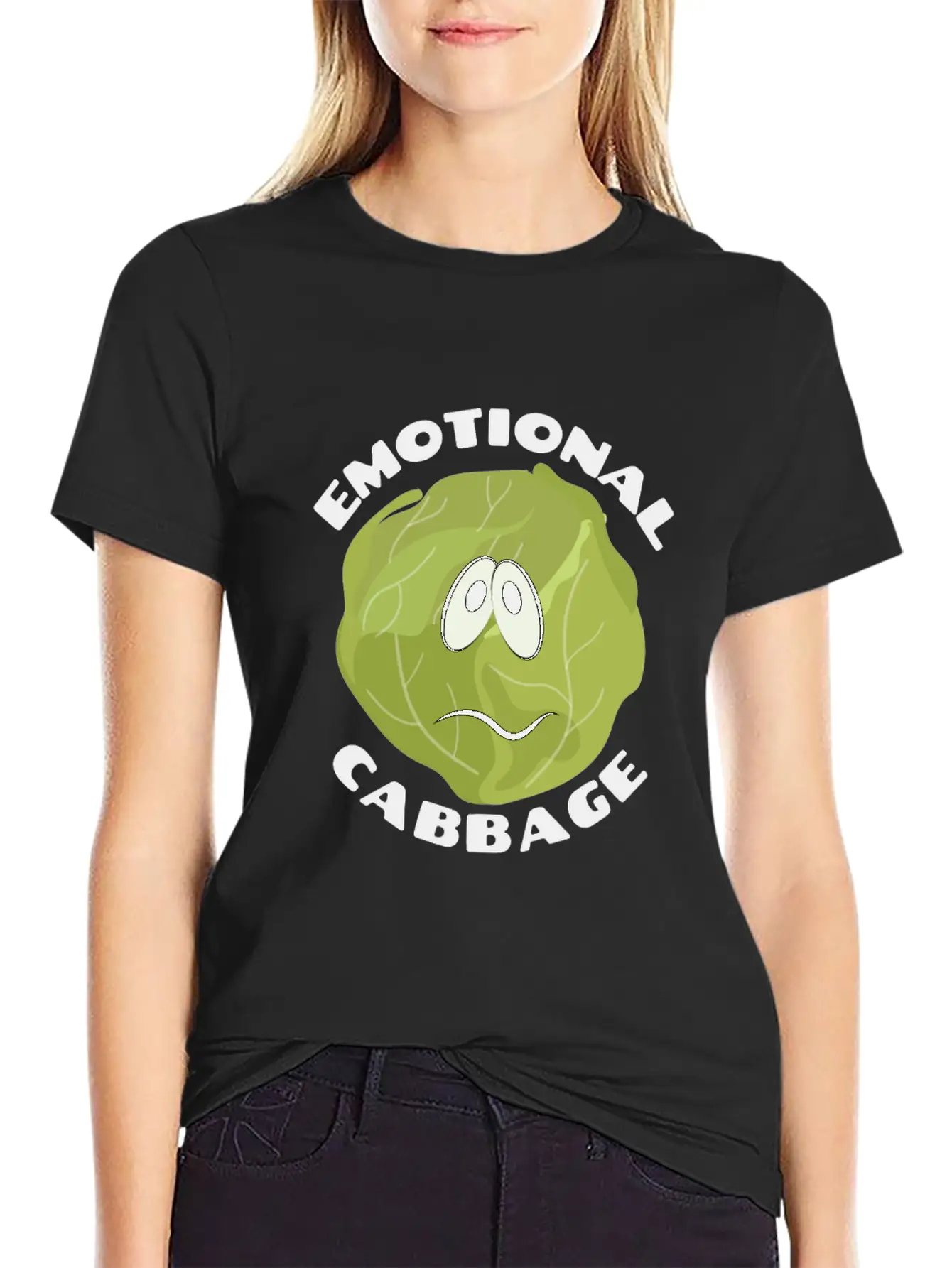 Emotional Baggage | Cabbage Pun Unisex Casual T-Shirt – Clean Design For Daily Comfort