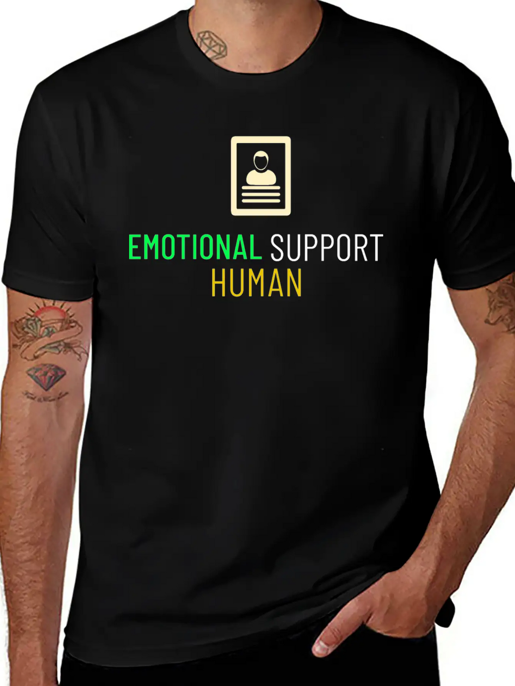 EMOTIONAL SUPPORT HUMAN Unisex Casual T-Shirt – Clean Design For Daily Comfort