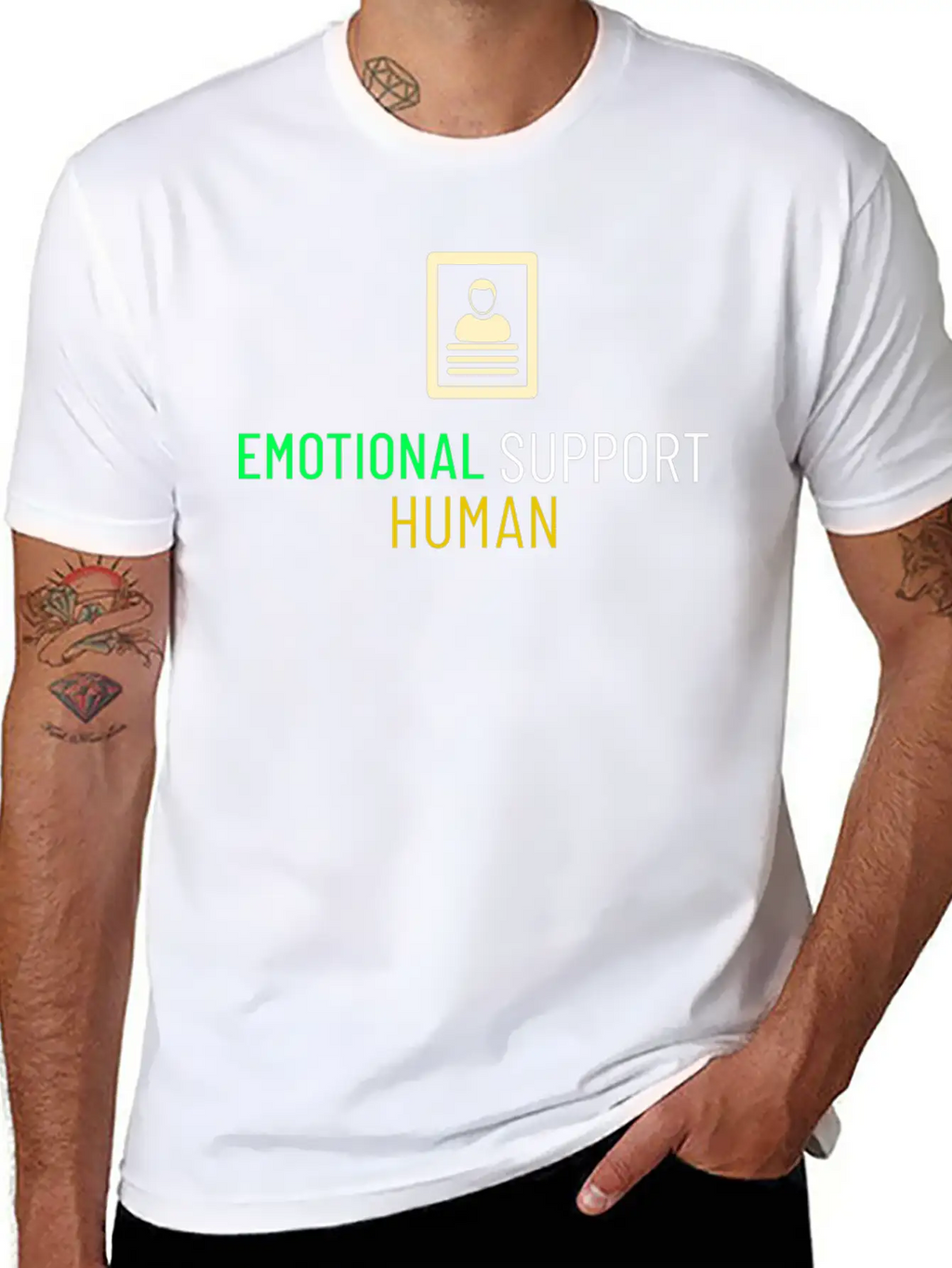 EMOTIONAL SUPPORT HUMAN Unisex Casual T-Shirt – Clean Design For Daily Comfort
