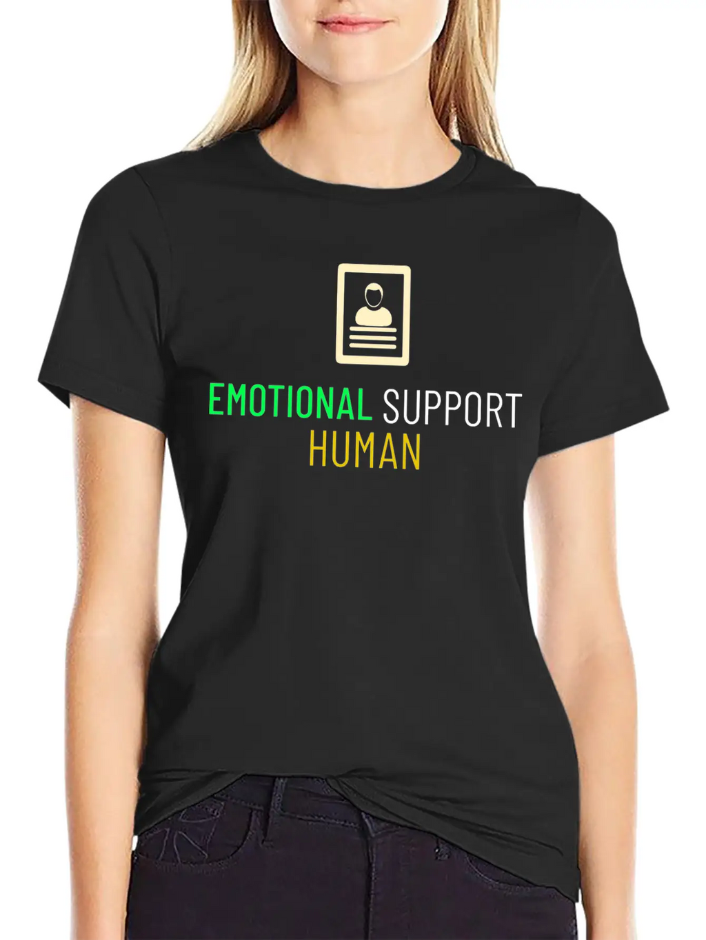 EMOTIONAL SUPPORT HUMAN Unisex Casual T-Shirt – Clean Design For Daily Comfort