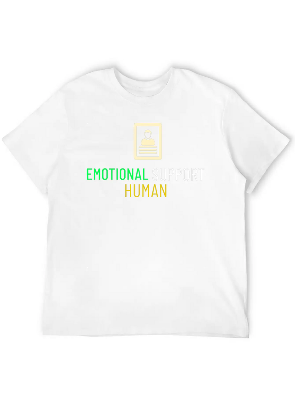 EMOTIONAL SUPPORT HUMAN Unisex Casual T-Shirt – Clean Design For Daily Comfort