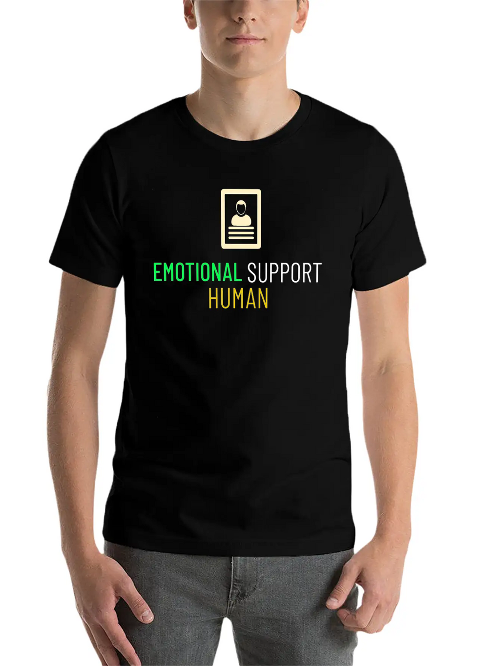 EMOTIONAL SUPPORT HUMAN Unisex Casual T-Shirt – Clean Design For Daily Comfort