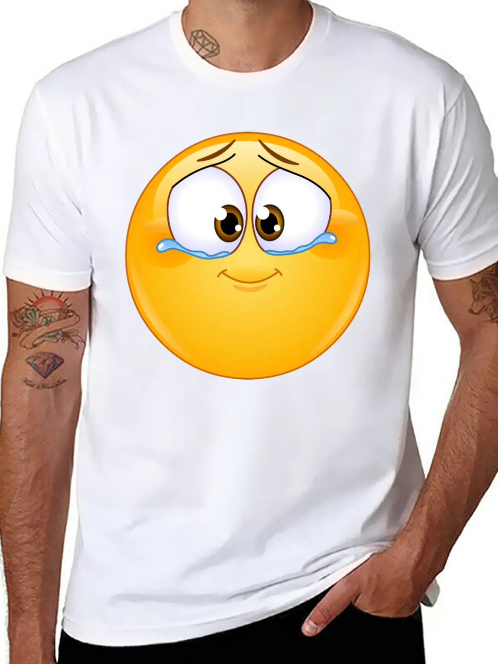 Emotional Tears Of Joy Unisex Short Sleeve Soft Cotton T-Shirt – Casual Everyday Wear