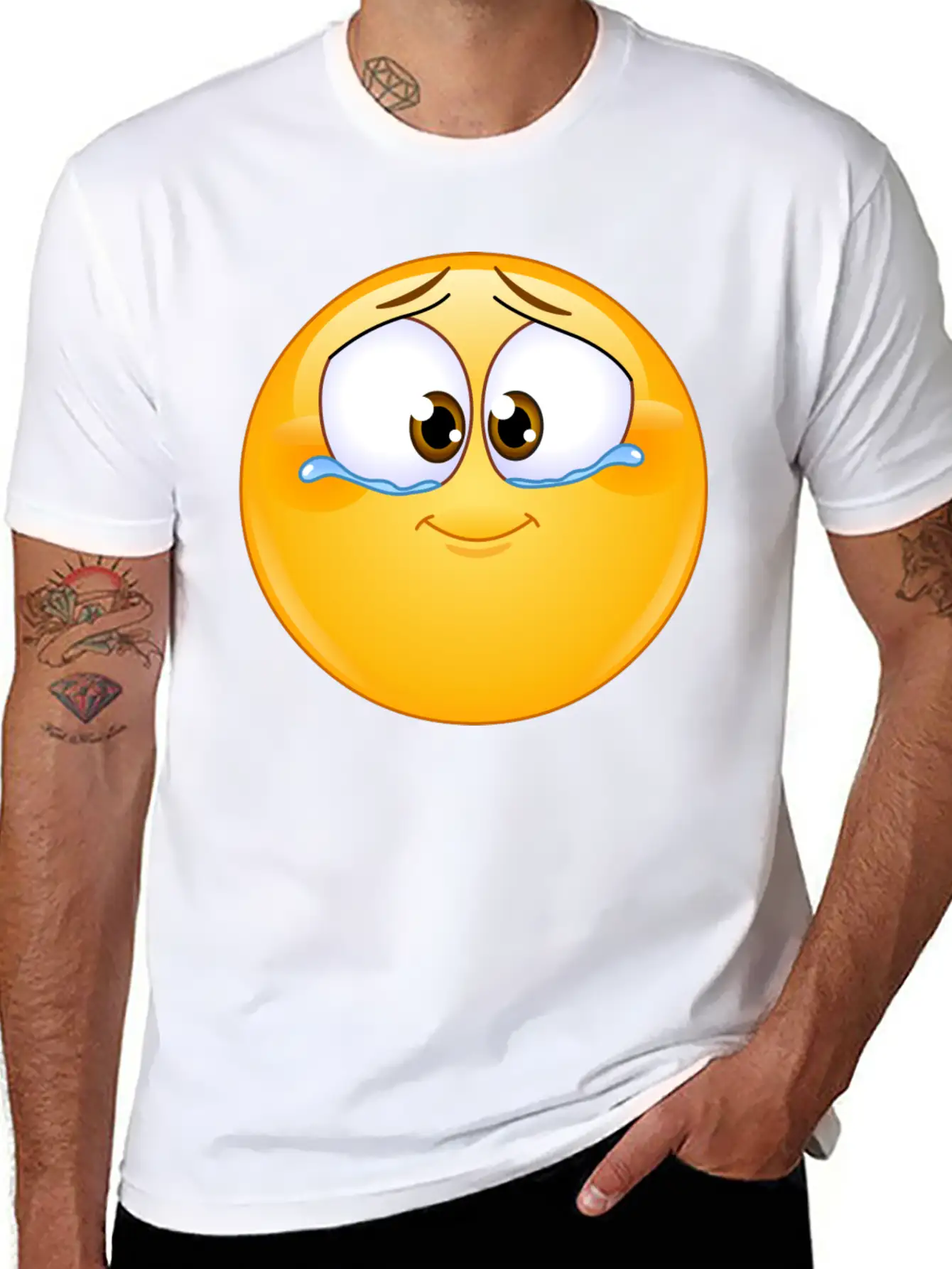 Emotional Tears Of Joy Unisex Short Sleeve Soft Cotton T-Shirt – Casual Everyday Wear