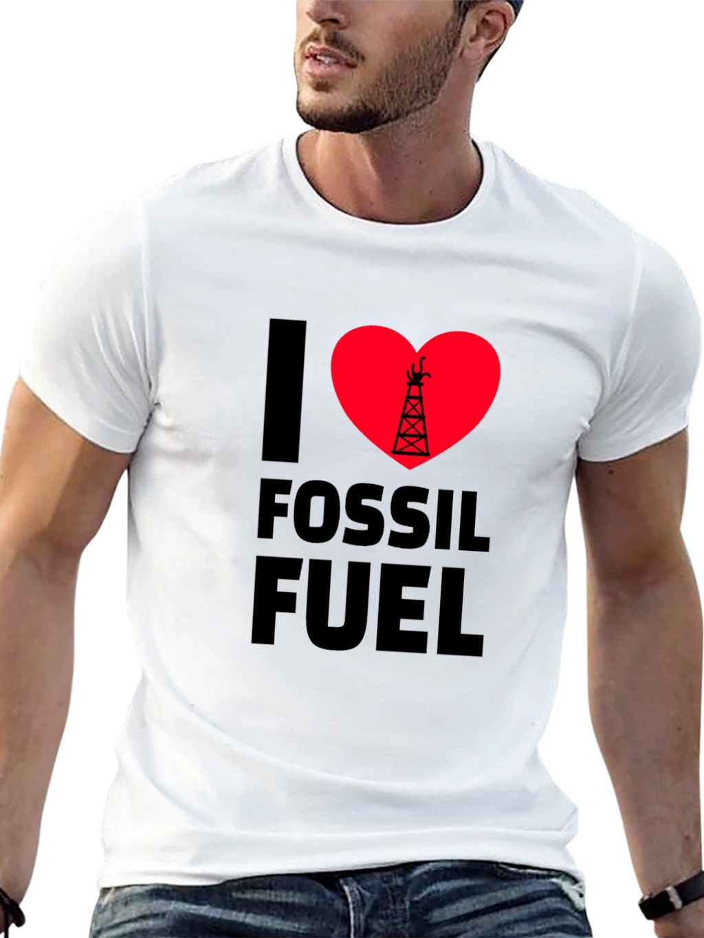 I Love Fossil Fuel Black T-Shirt
