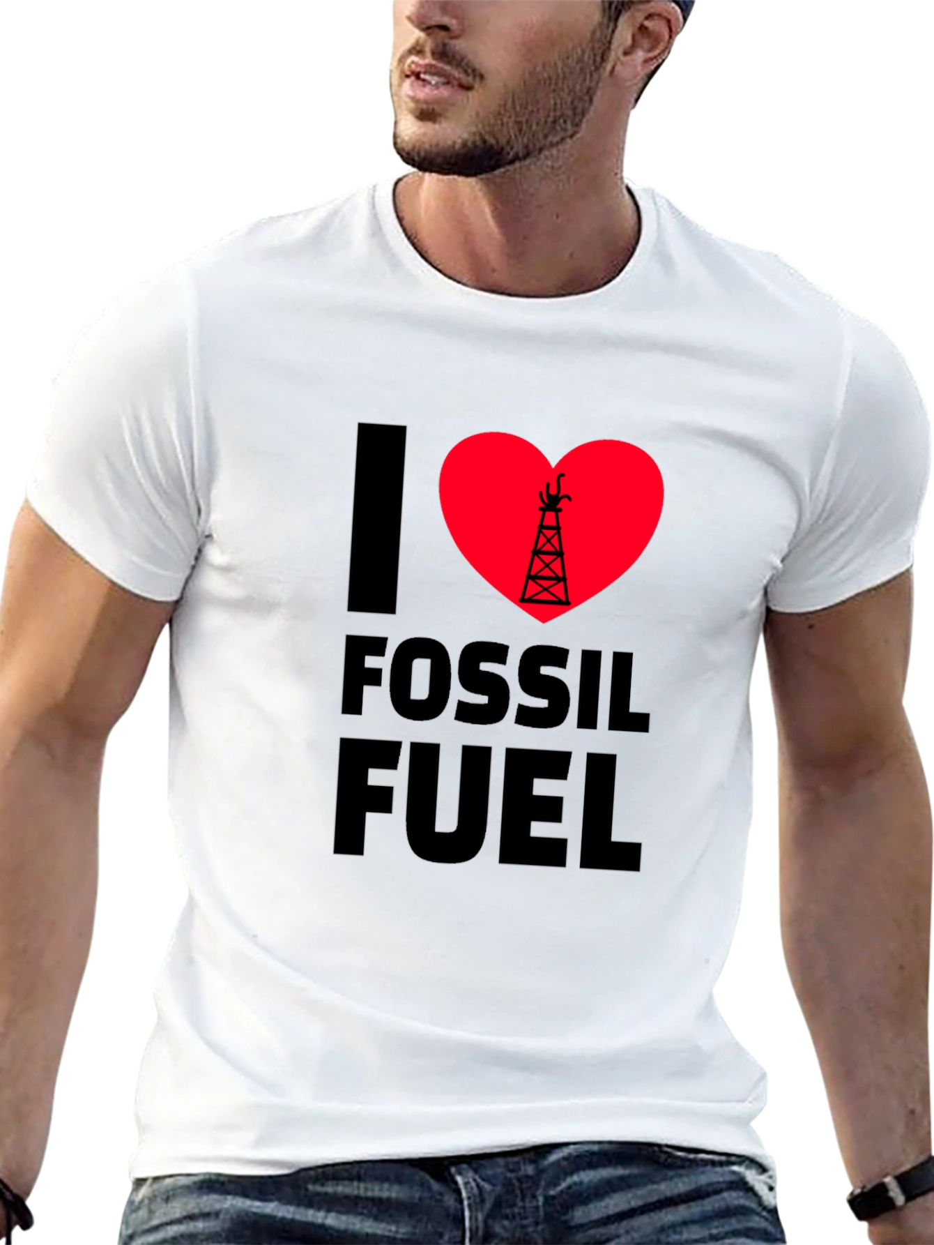 I Love Fossil Fuel Black T-Shirt
