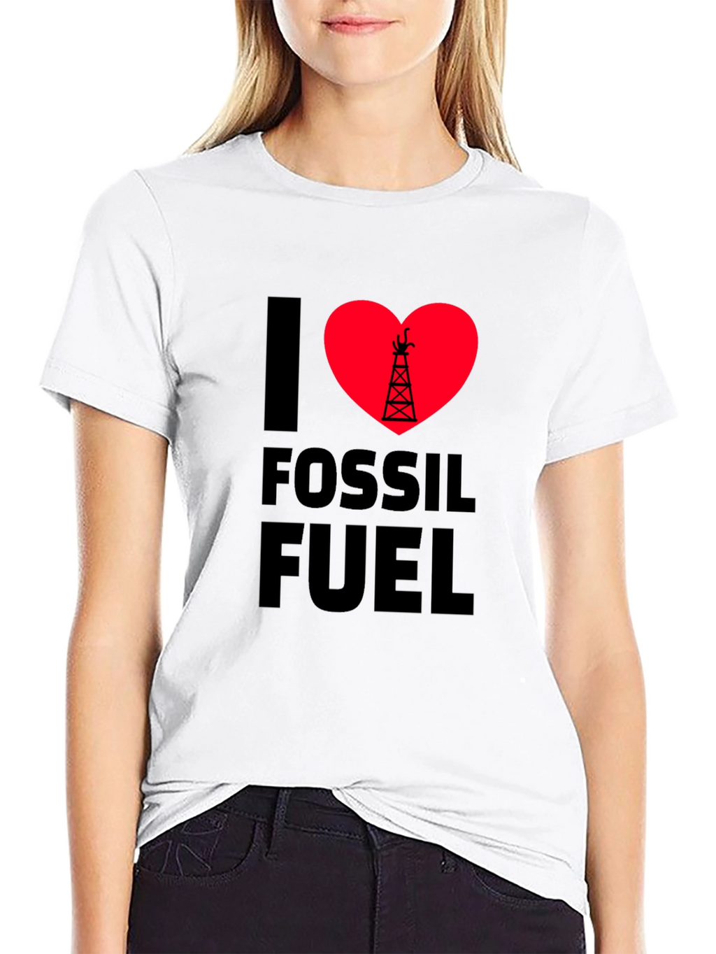 I Love Fossil Fuel Black T-Shirt