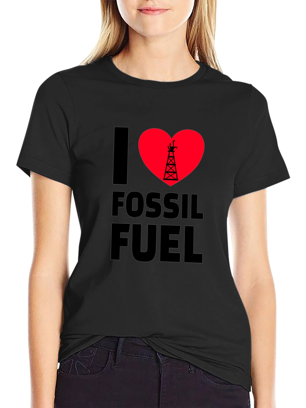 I Love Fossil Fuel Black T-Shirt