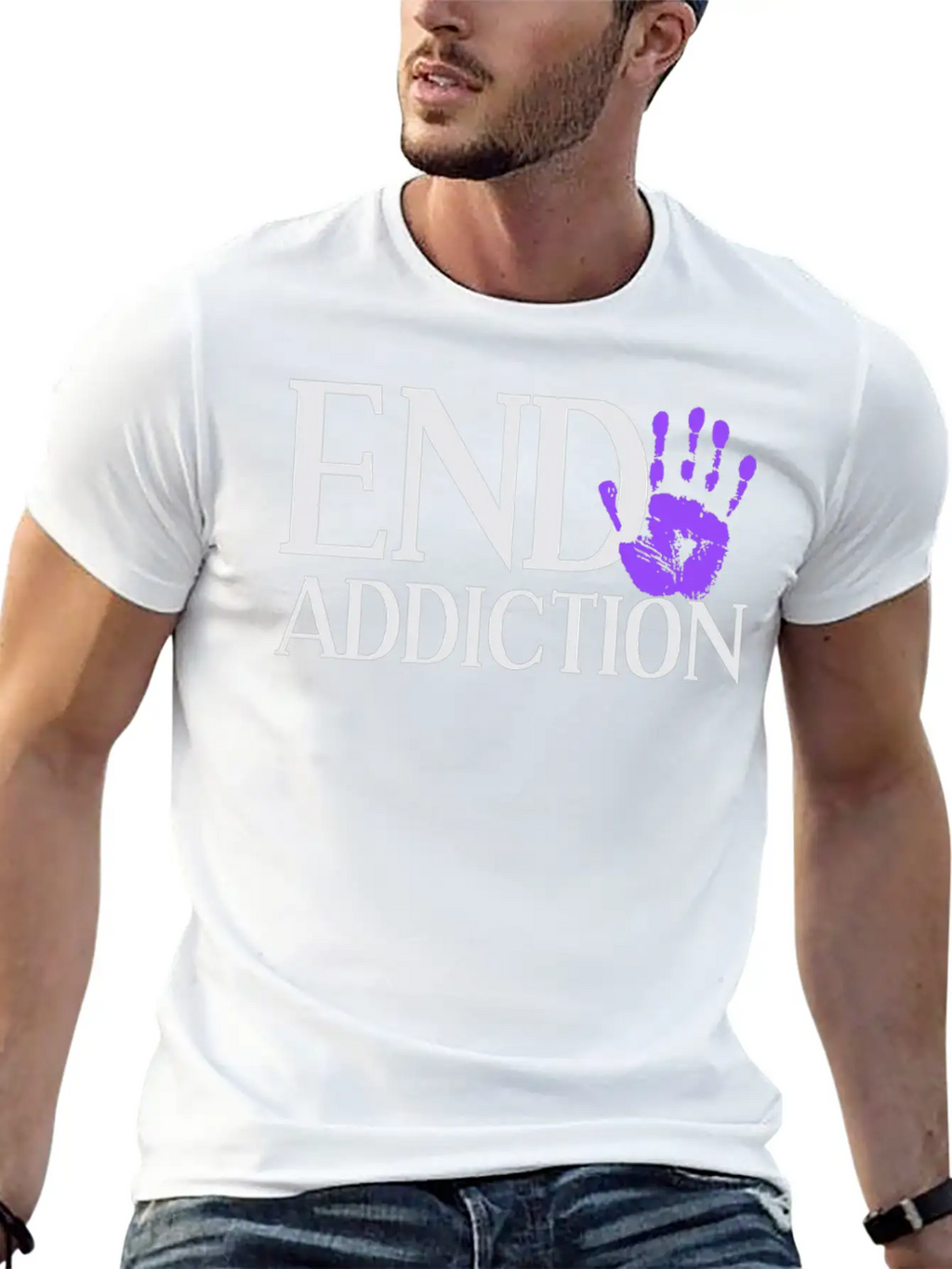 End Addiction Aware Overdose Awareness Classic Fit Graphic Tee For Daily Comfort – Unisex Cotton Shirt