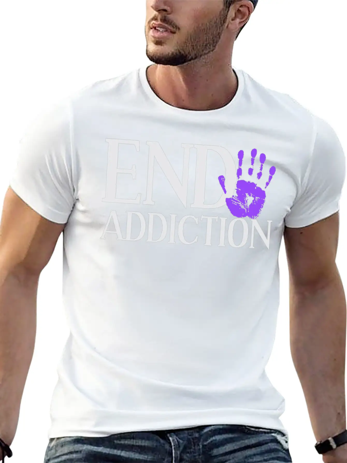 End Addiction Aware Overdose Awareness Classic Fit Graphic Tee For Daily Comfort – Unisex Cotton Shirt