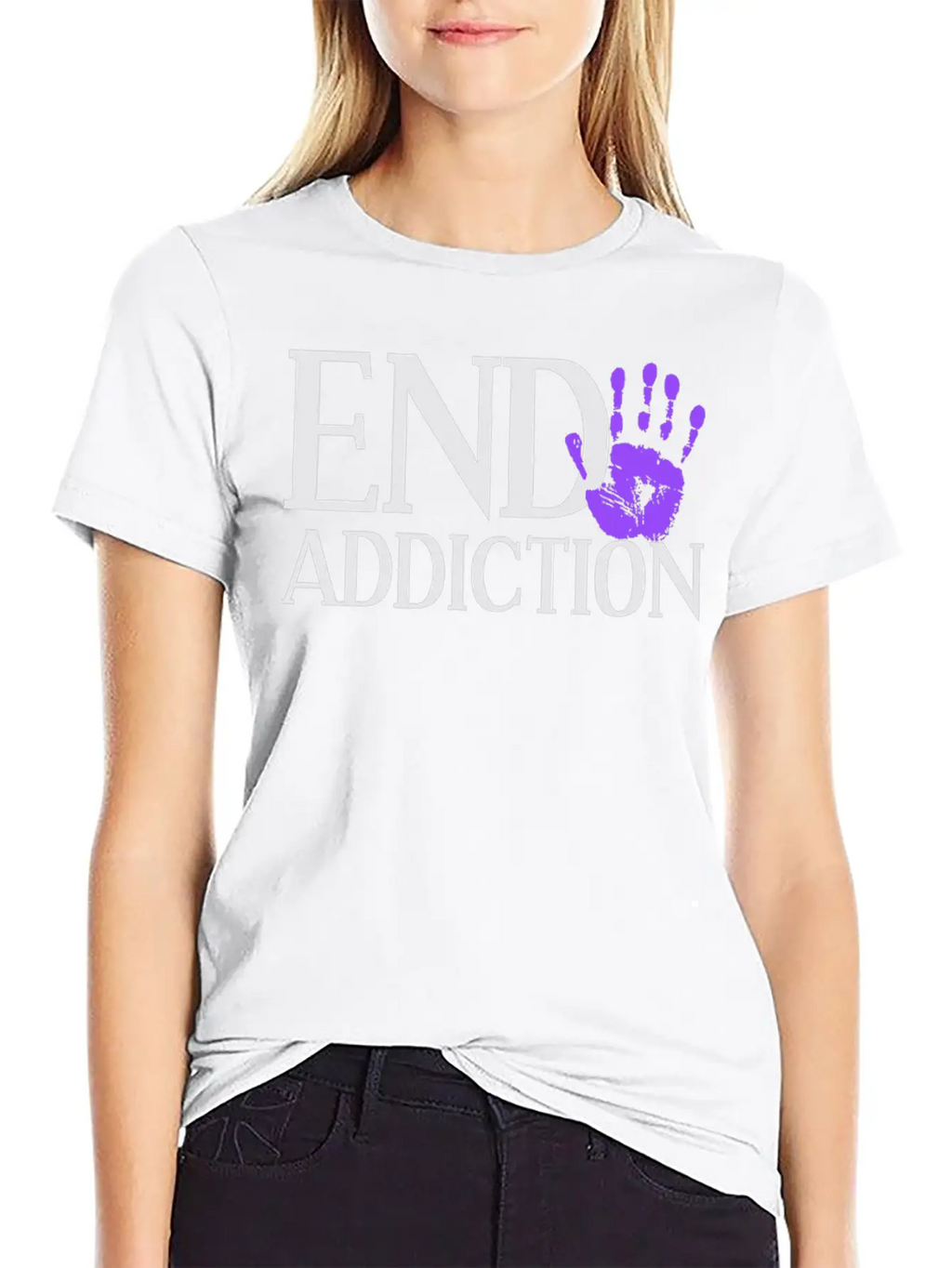 End Addiction Aware Overdose Awareness Classic Fit Graphic Tee For Daily Comfort – Unisex Cotton Shirt