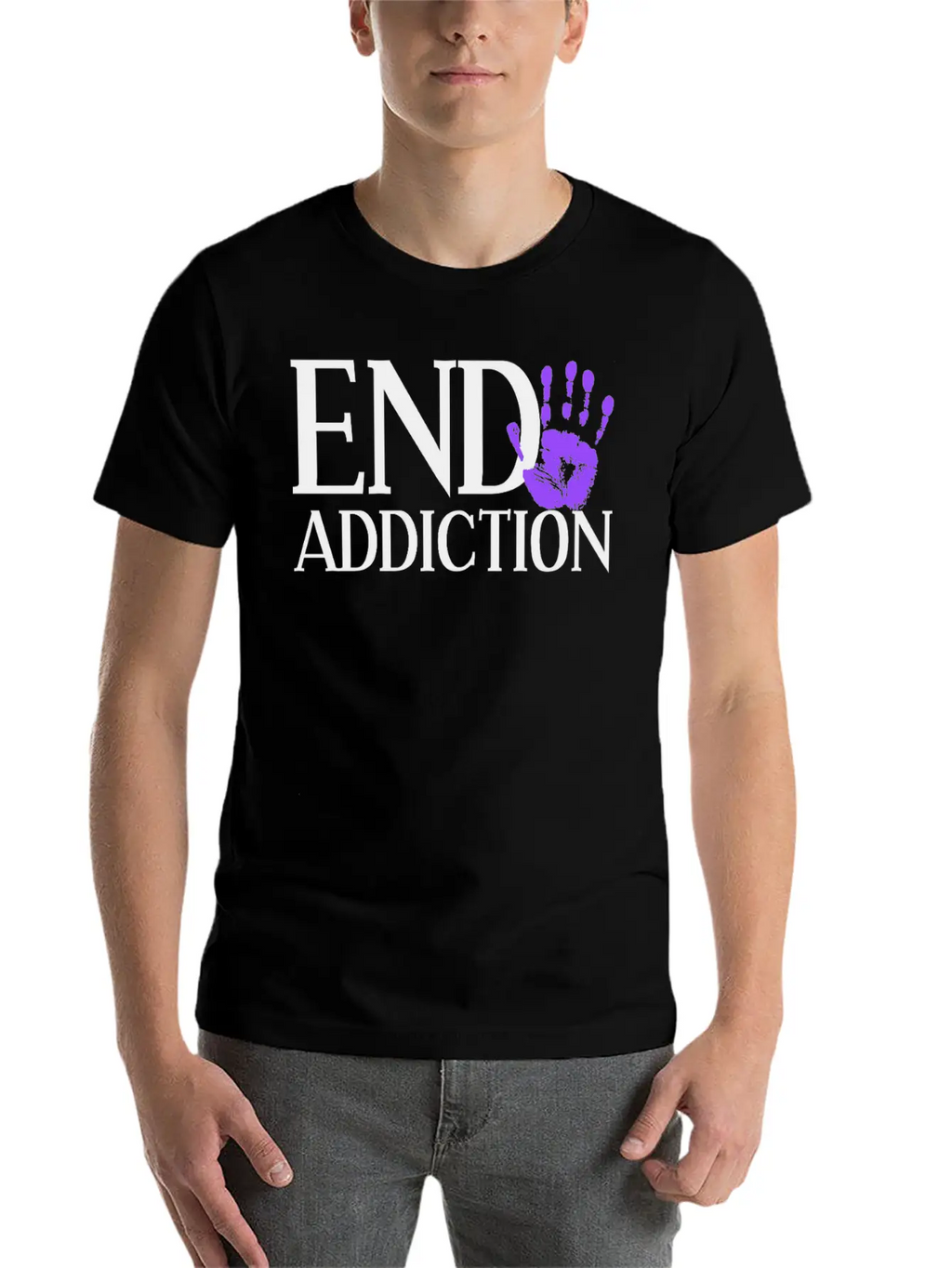 End Addiction Aware Overdose Awareness Classic Fit Graphic Tee For Daily Comfort – Unisex Cotton Shirt