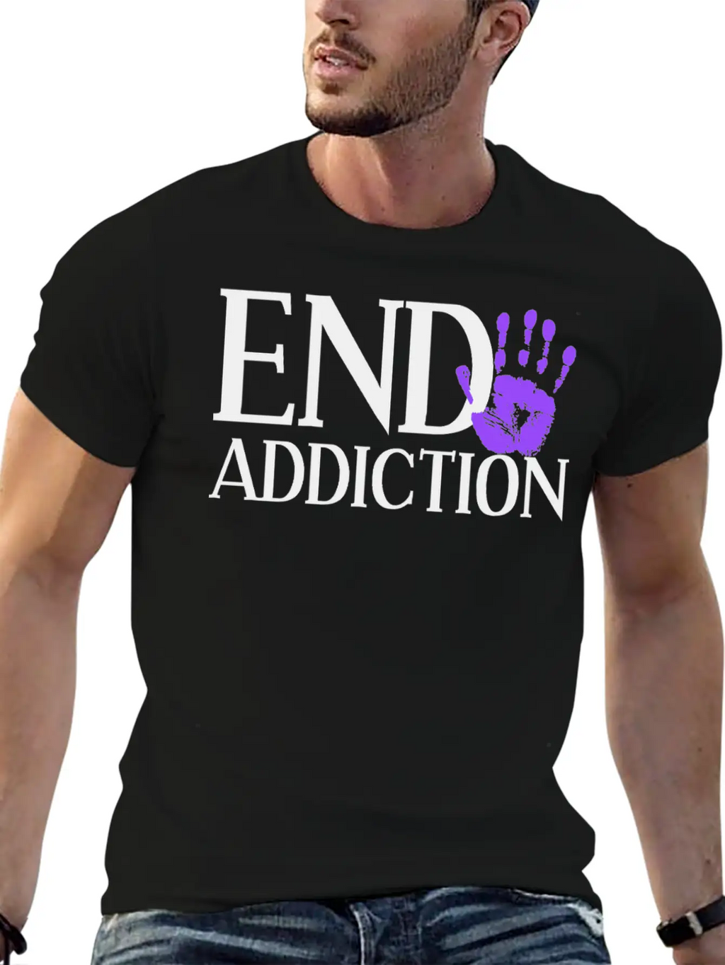 End Addiction Aware Overdose Awareness Classic Fit Graphic Tee For Daily Comfort – Unisex Cotton Shirt