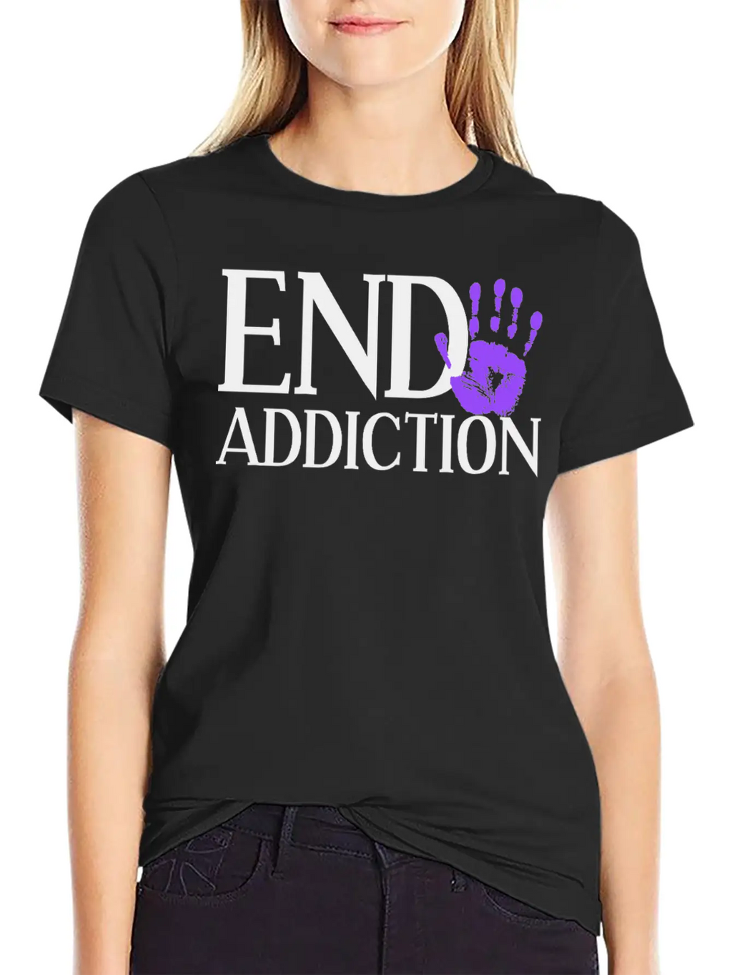 End Addiction Aware Overdose Awareness Classic Fit Graphic Tee For Daily Comfort – Unisex Cotton Shirt