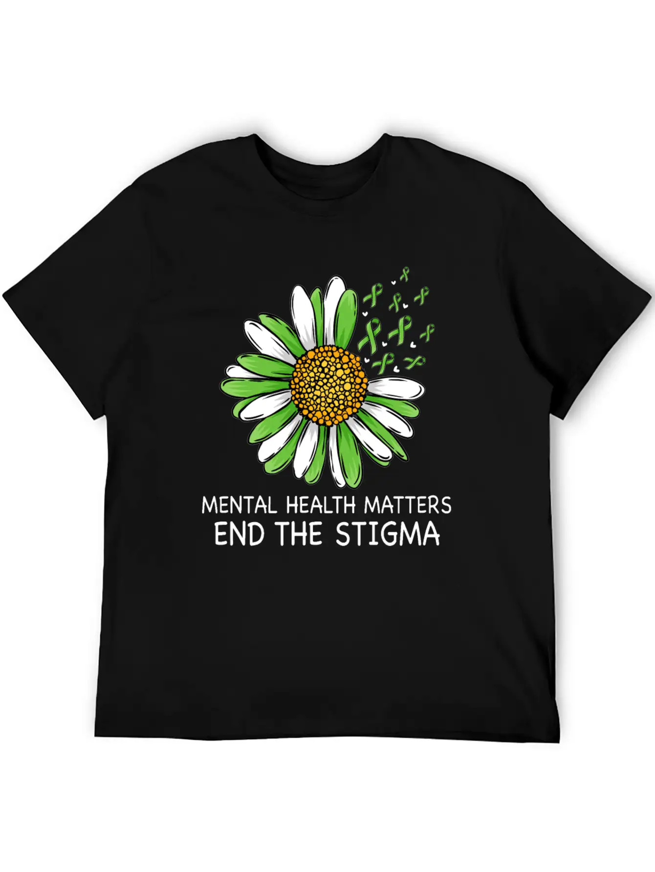 End The Stigma Mental Health Awareness Breathable Soft Cotton T-Shirt – Timeless Casual Look
