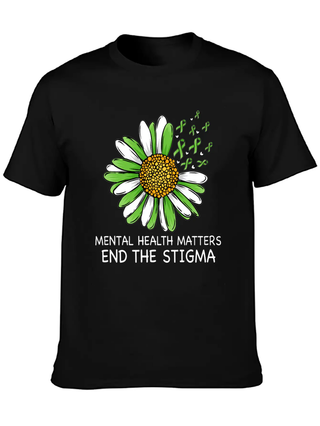 End The Stigma Mental Health Awareness Breathable Soft Cotton T-Shirt – Timeless Casual Look