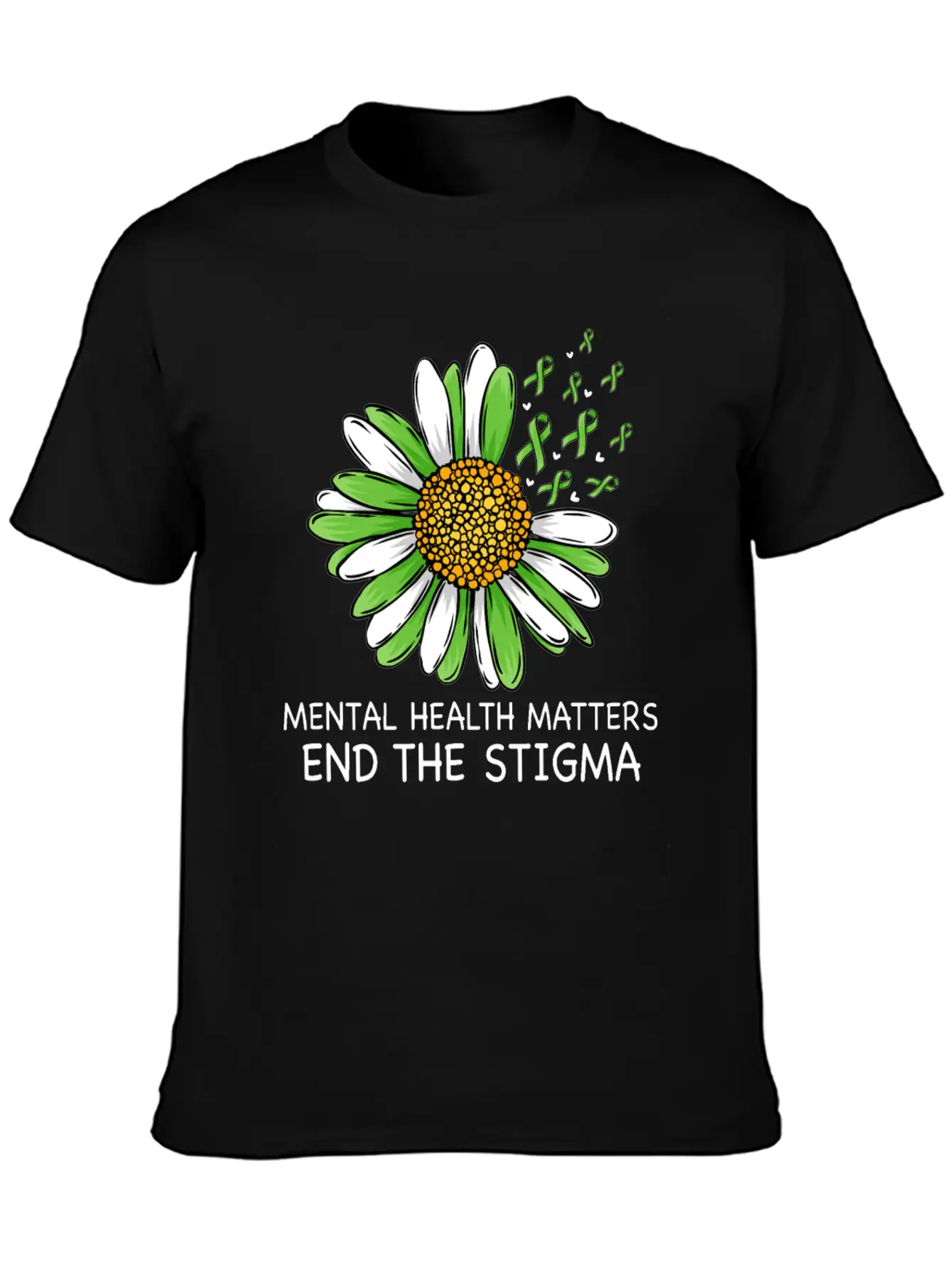 End The Stigma Mental Health Awareness Breathable Soft Cotton T-Shirt – Timeless Casual Look