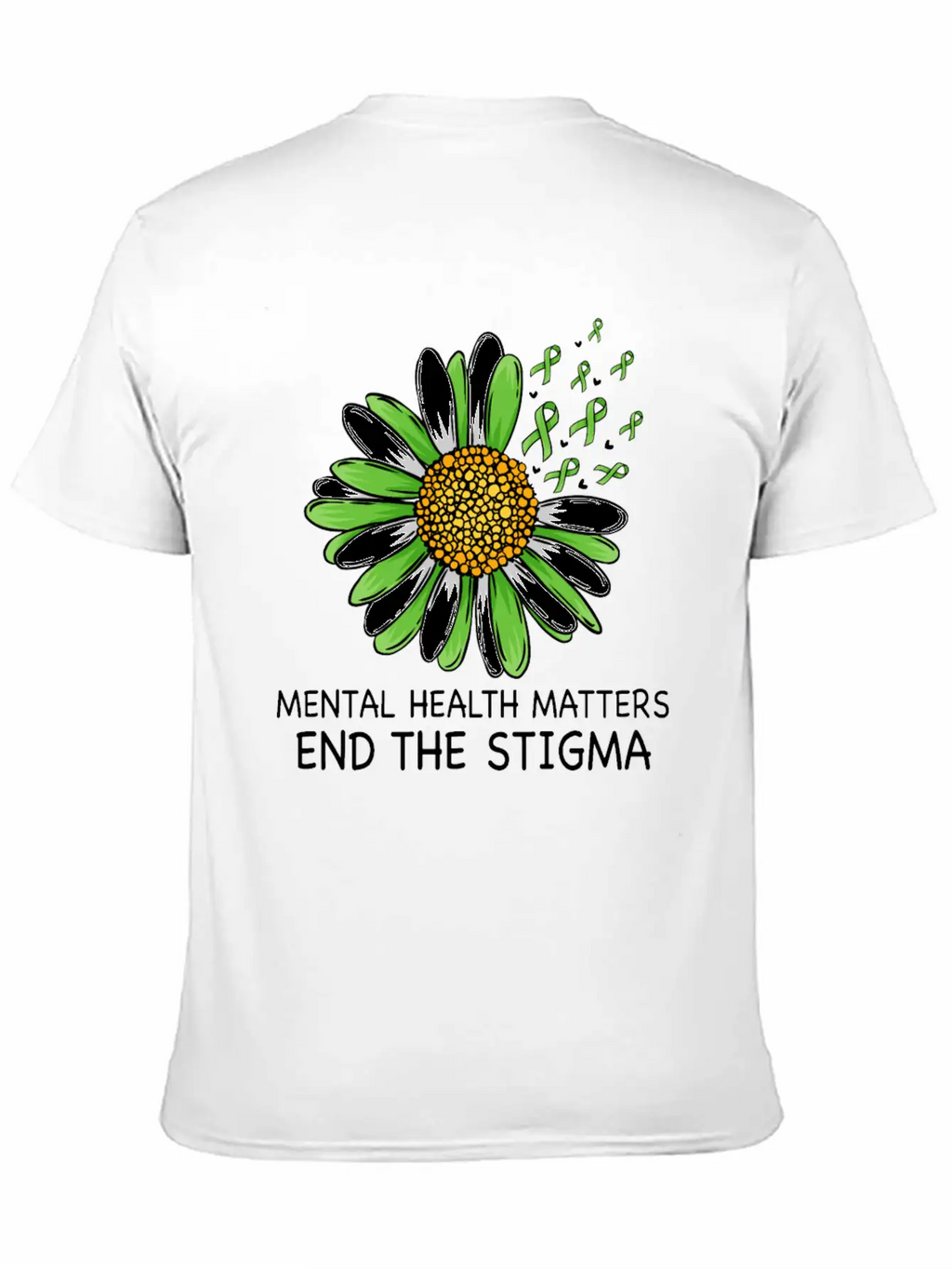 End The Stigma Mental Health Awareness Breathable Soft Cotton T-Shirt – Timeless Casual Look