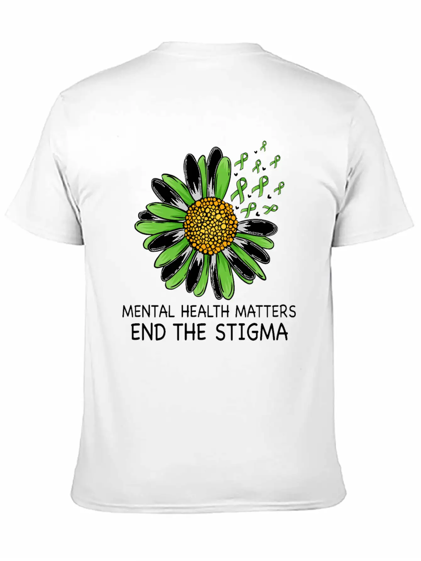 End The Stigma Mental Health Awareness Breathable Soft Cotton T-Shirt – Timeless Casual Look