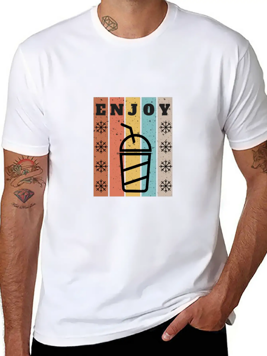 Enjoy Cold Juice Breathable Soft Cotton T-Shirt – Timeless Casual Look