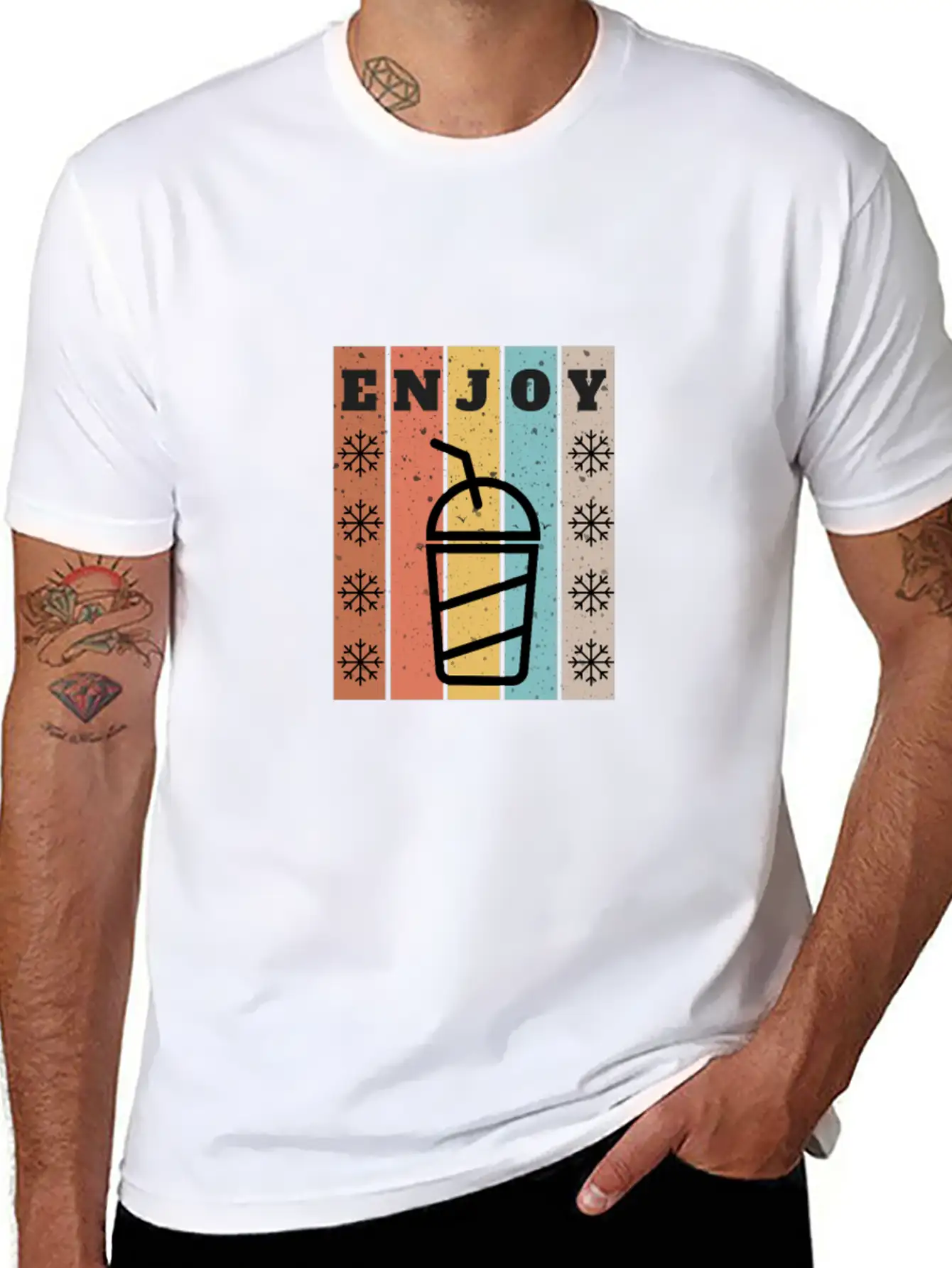 Enjoy Cold Juice Breathable Soft Cotton T-Shirt – Timeless Casual Look