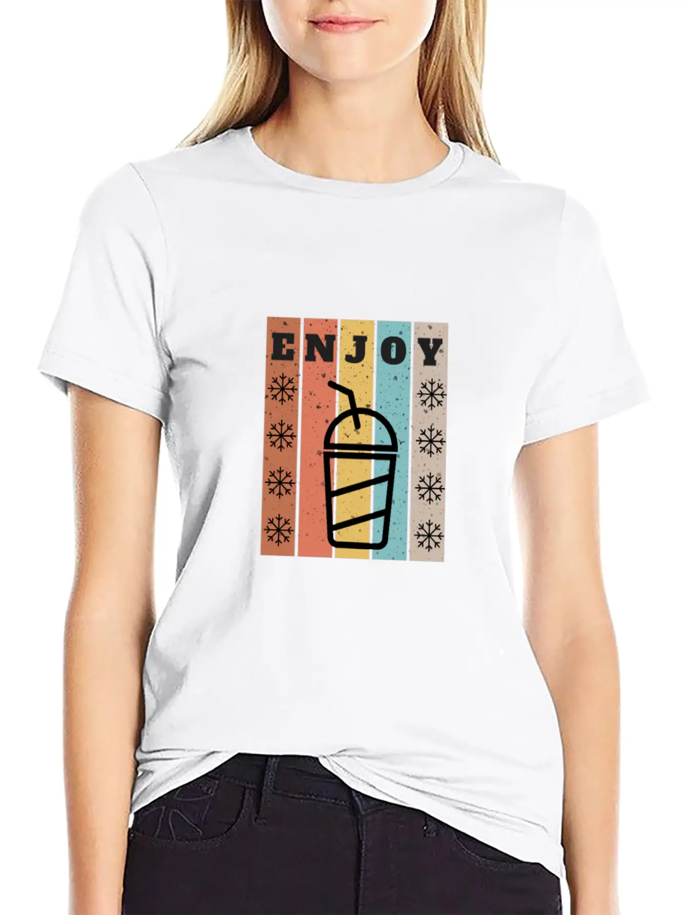 Enjoy Cold Juice Breathable Soft Cotton T-Shirt – Timeless Casual Look