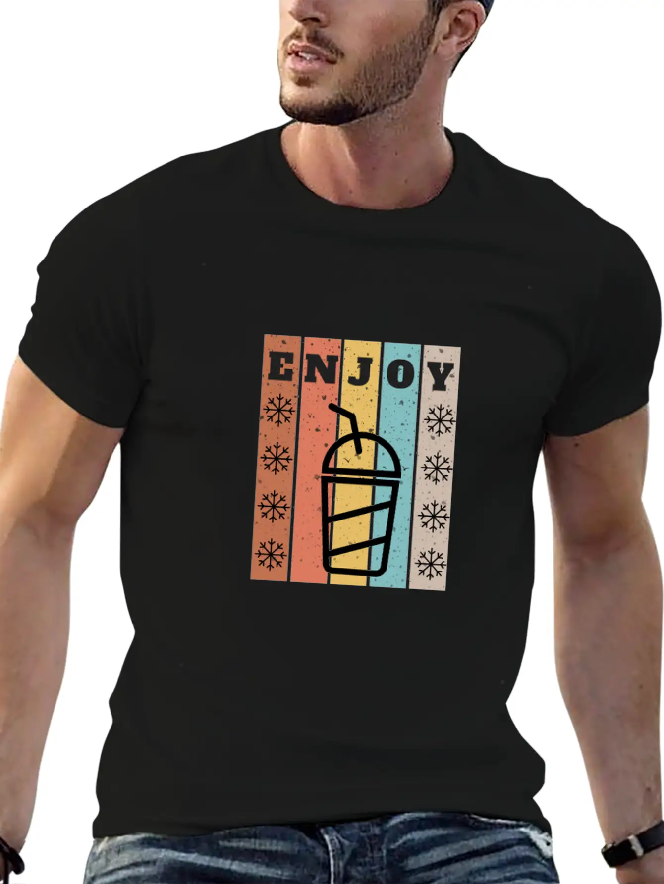 Enjoy Cold Juice Breathable Soft Cotton T-Shirt – Timeless Casual Look