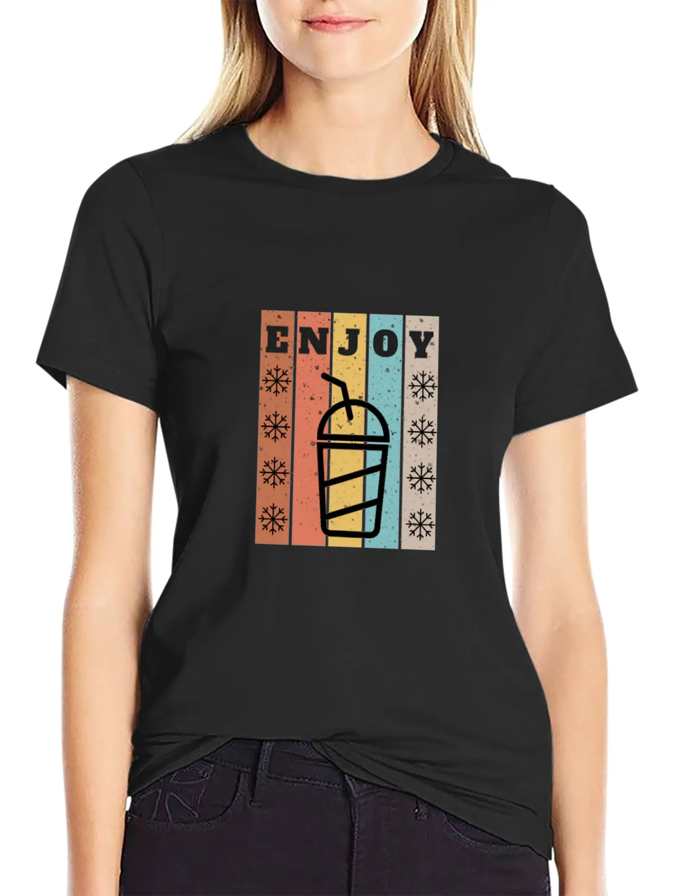 Enjoy Cold Juice Breathable Soft Cotton T-Shirt – Timeless Casual Look