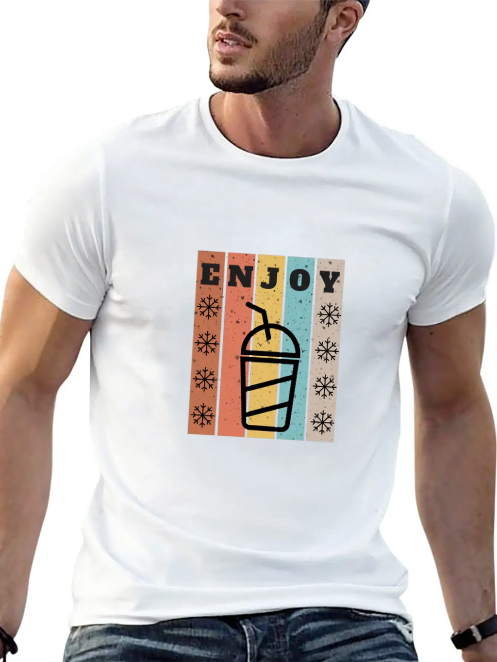 Enjoy Cold Juice Breathable Soft Cotton T-Shirt – Timeless Casual Look