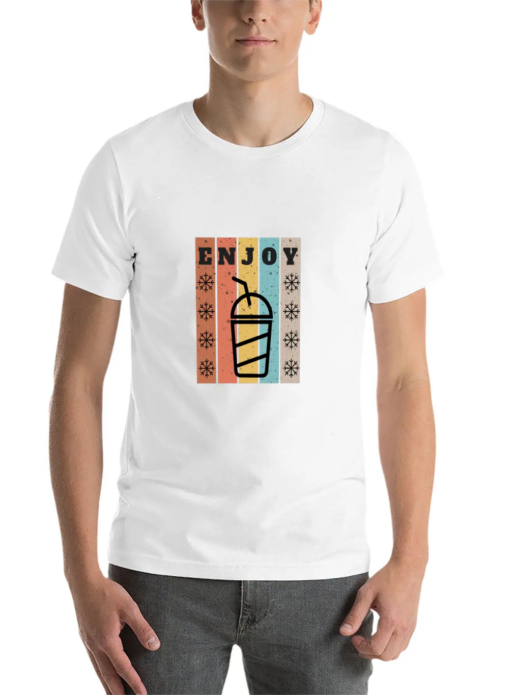 Enjoy Cold Juice Breathable Soft Cotton T-Shirt – Timeless Casual Look