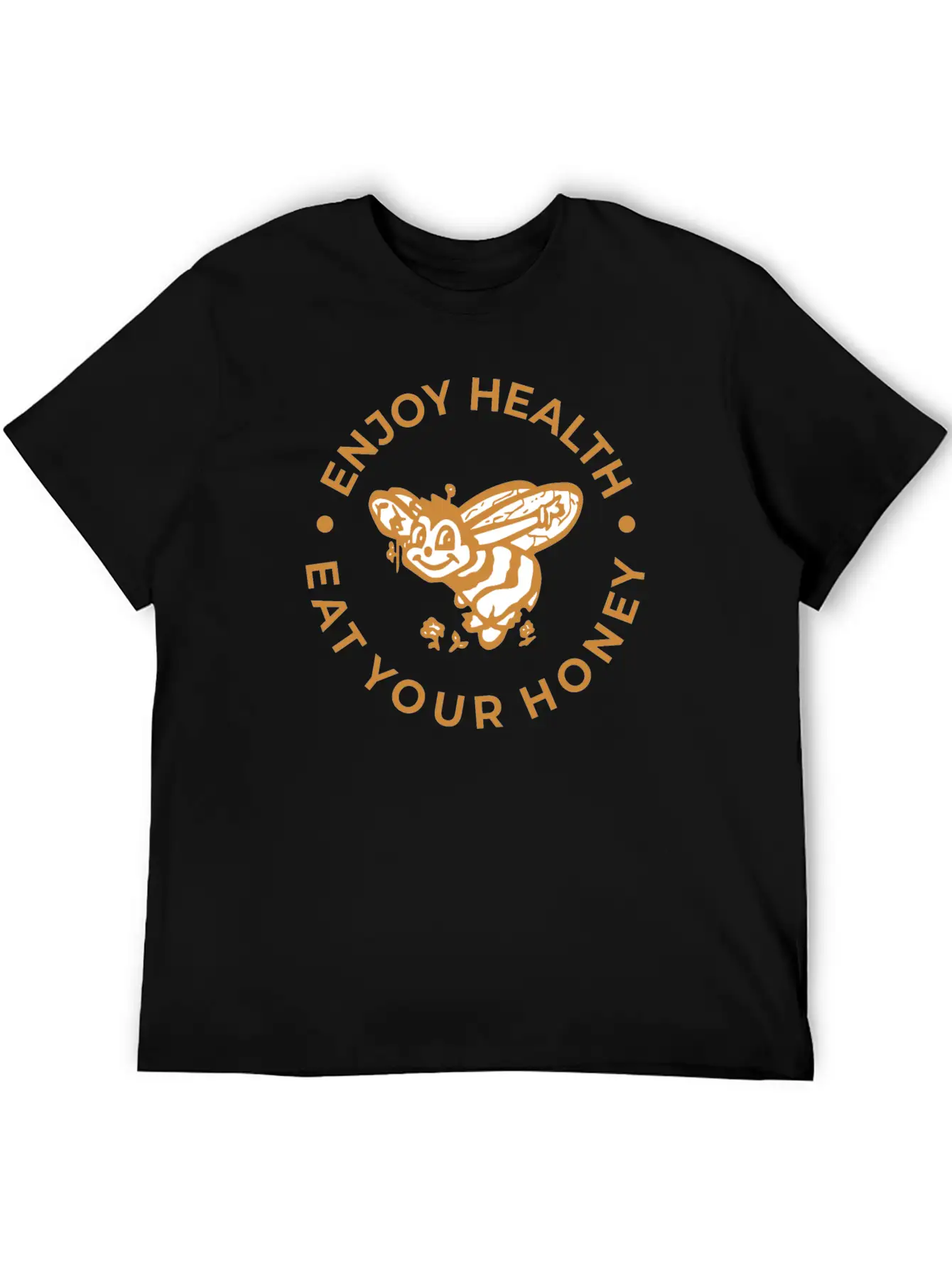 Enjoy Health Eat Your Honey Unisex Short Sleeve Soft Cotton T-Shirt – Casual Everyday Wear