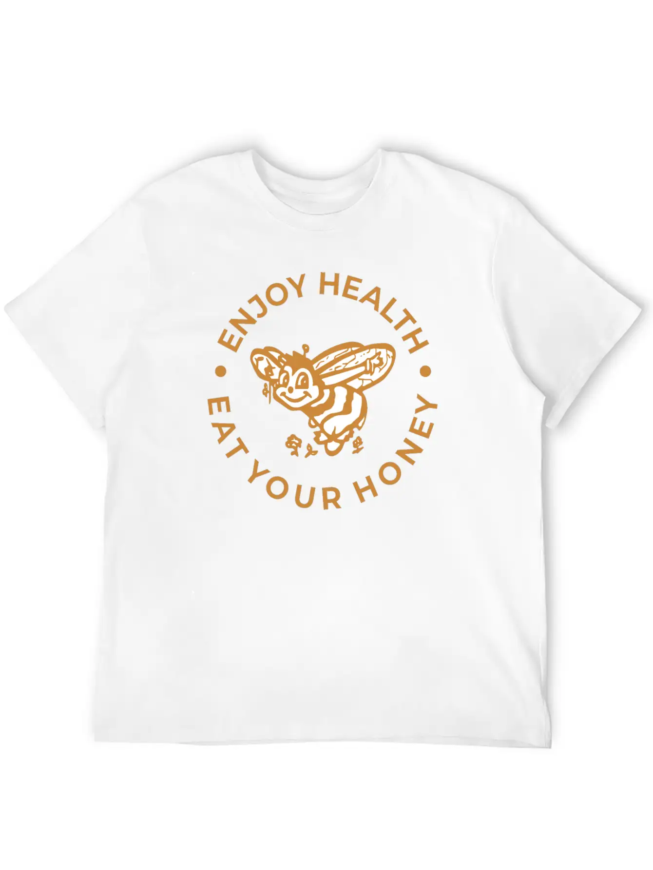 Enjoy Health Eat Your Honey Unisex Short Sleeve Soft Cotton T-Shirt – Casual Everyday Wear