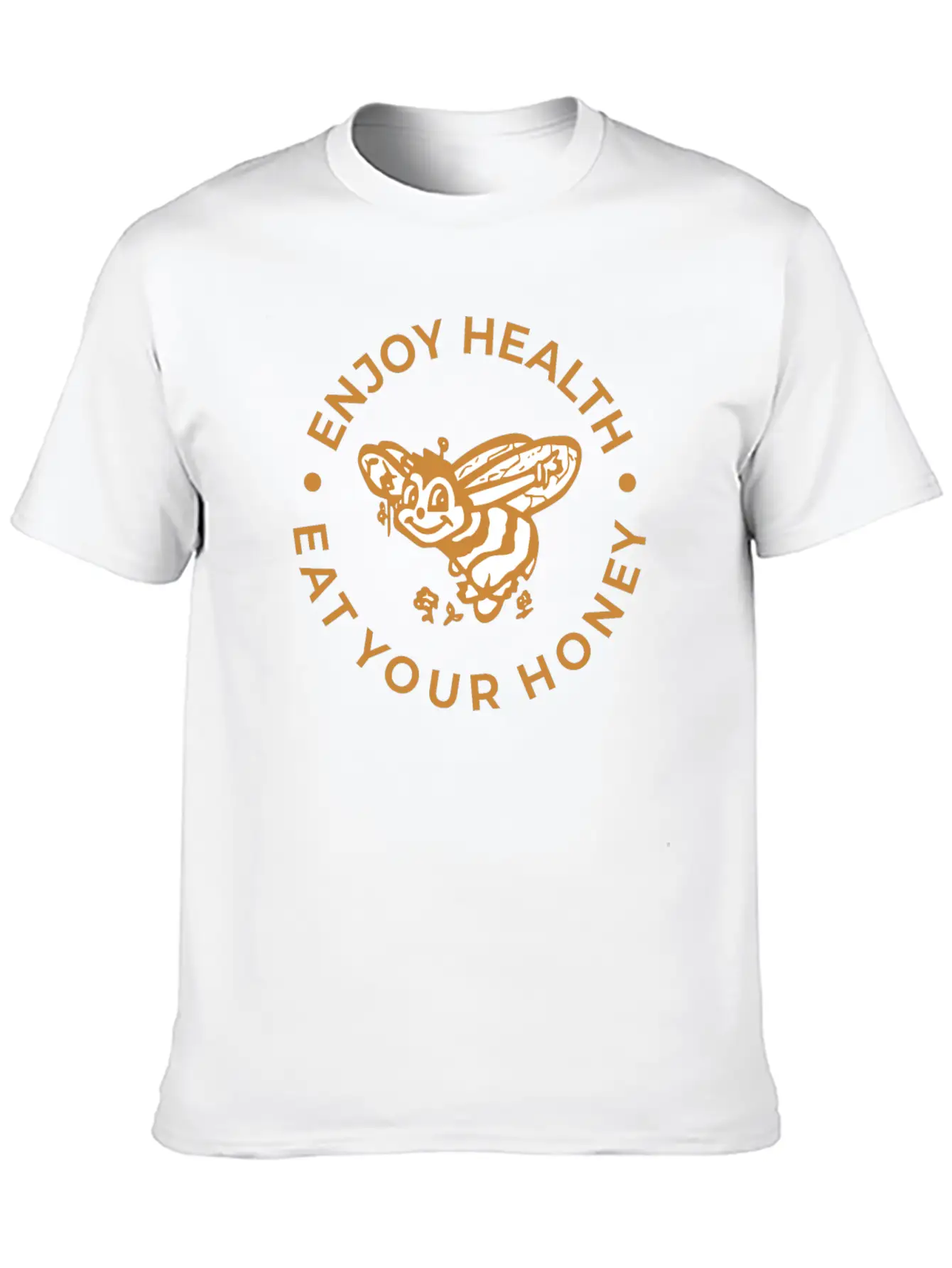 Enjoy Health Eat Your Honey Unisex Short Sleeve Soft Cotton T-Shirt – Casual Everyday Wear