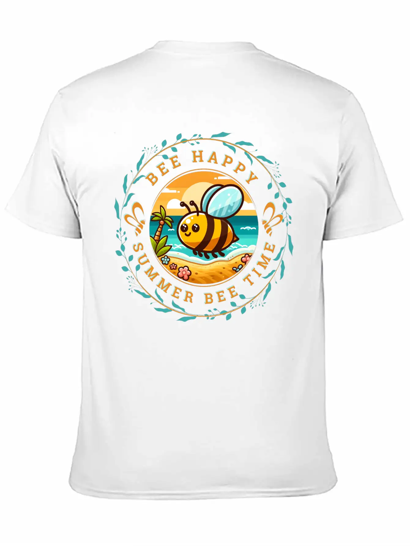 ENJOY SUMMER PARADISE SURFING Unisex Short Sleeve Soft Cotton T-Shirt – Casual Everyday Wear