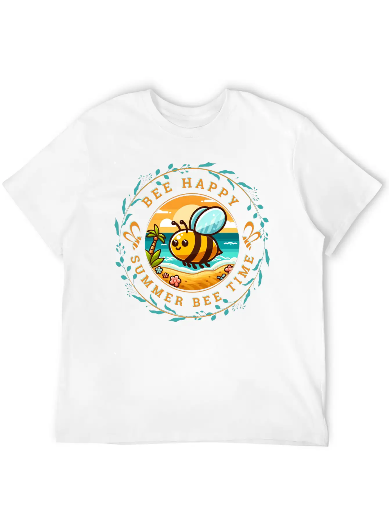 ENJOY SUMMER PARADISE SURFING Unisex Short Sleeve Soft Cotton T-Shirt – Casual Everyday Wear