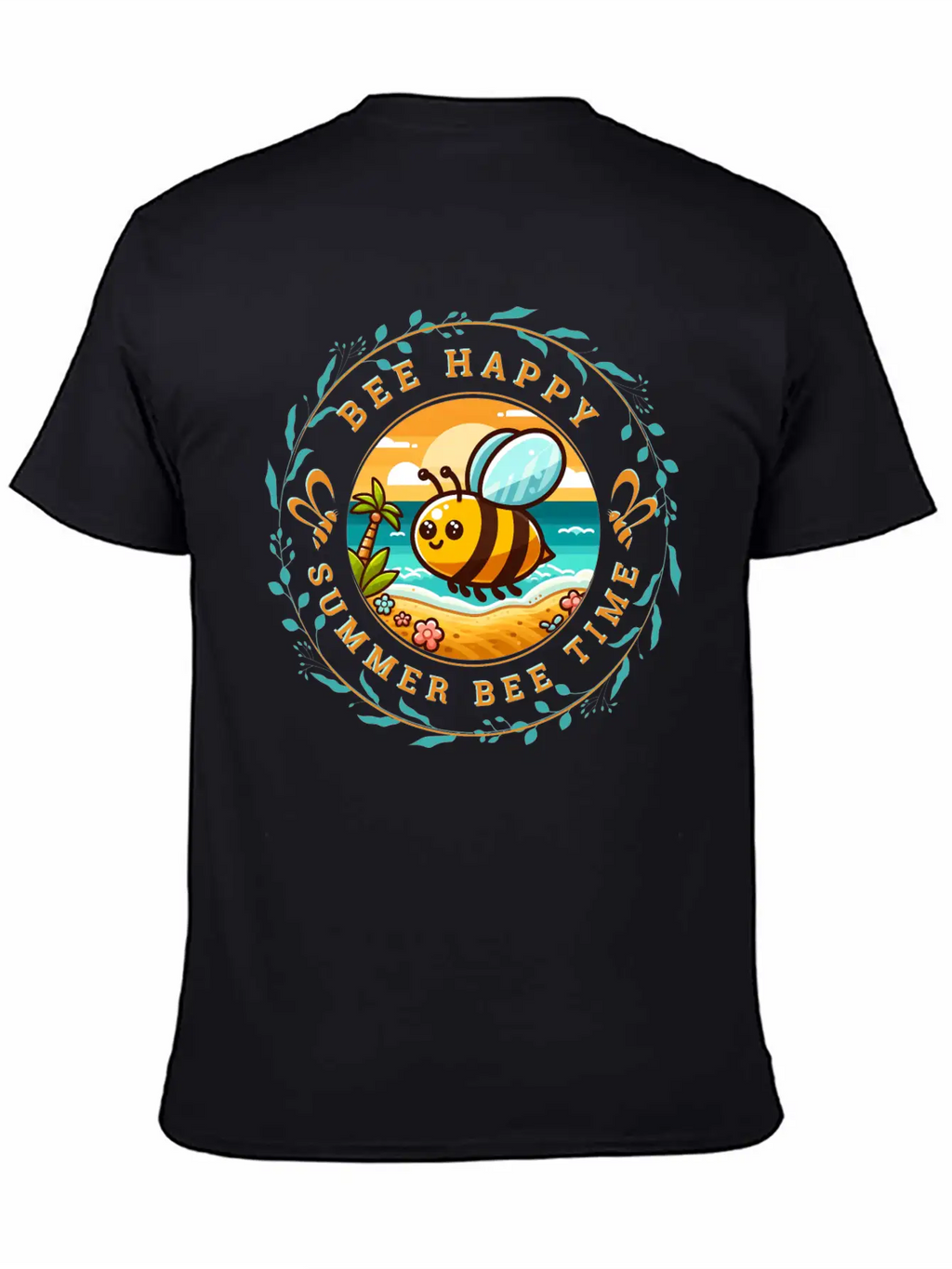 ENJOY SUMMER PARADISE SURFING Unisex Short Sleeve Soft Cotton T-Shirt – Casual Everyday Wear
